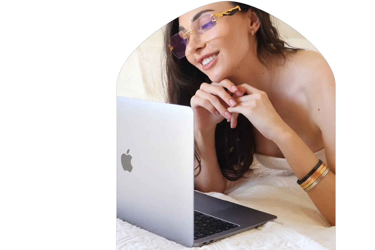 Image of a model with Pierre Lorren jewelry