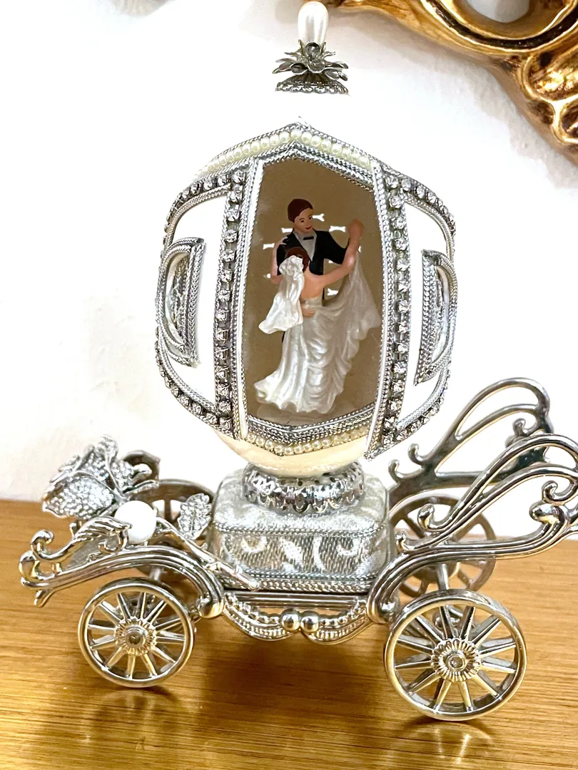 Fabergé Egg Antique Imperial Fabergé Style Egg 1989 Gift for Wife 35-Year Anniversary Gift Bride Wedding Day Bridal Shower Gift for Daughter