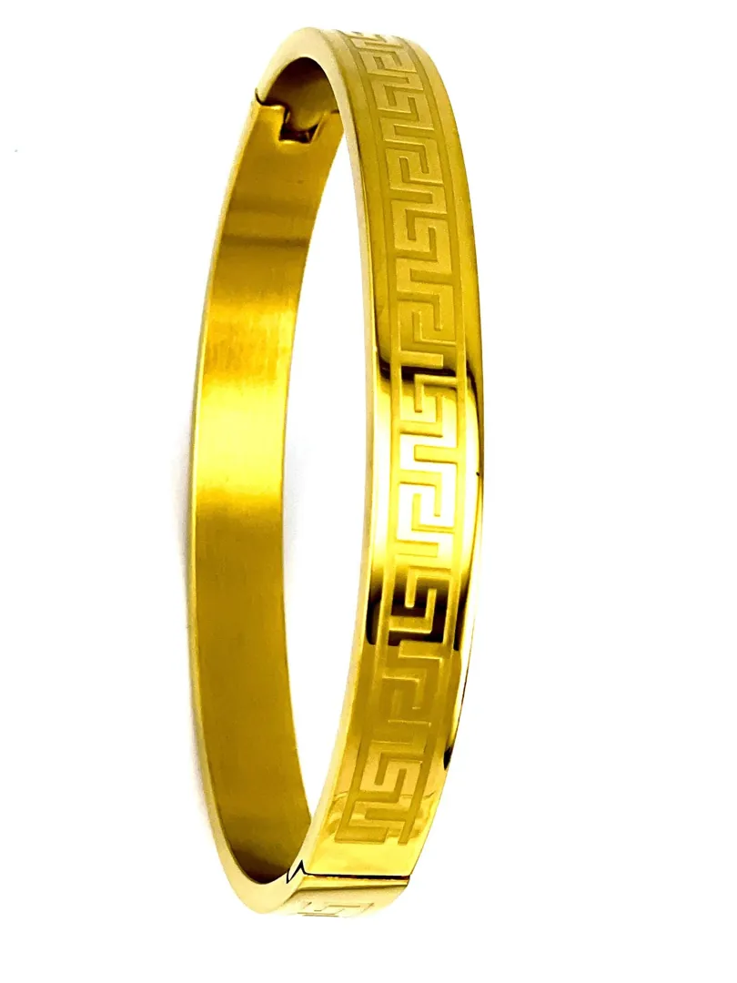 Meander Bracelet Greek Key Bracelet Yellow Gold Bracelet Ancient Greece Graduation ETERNAL Life Love SUCCESS Bracelet Key Bracelet for her
