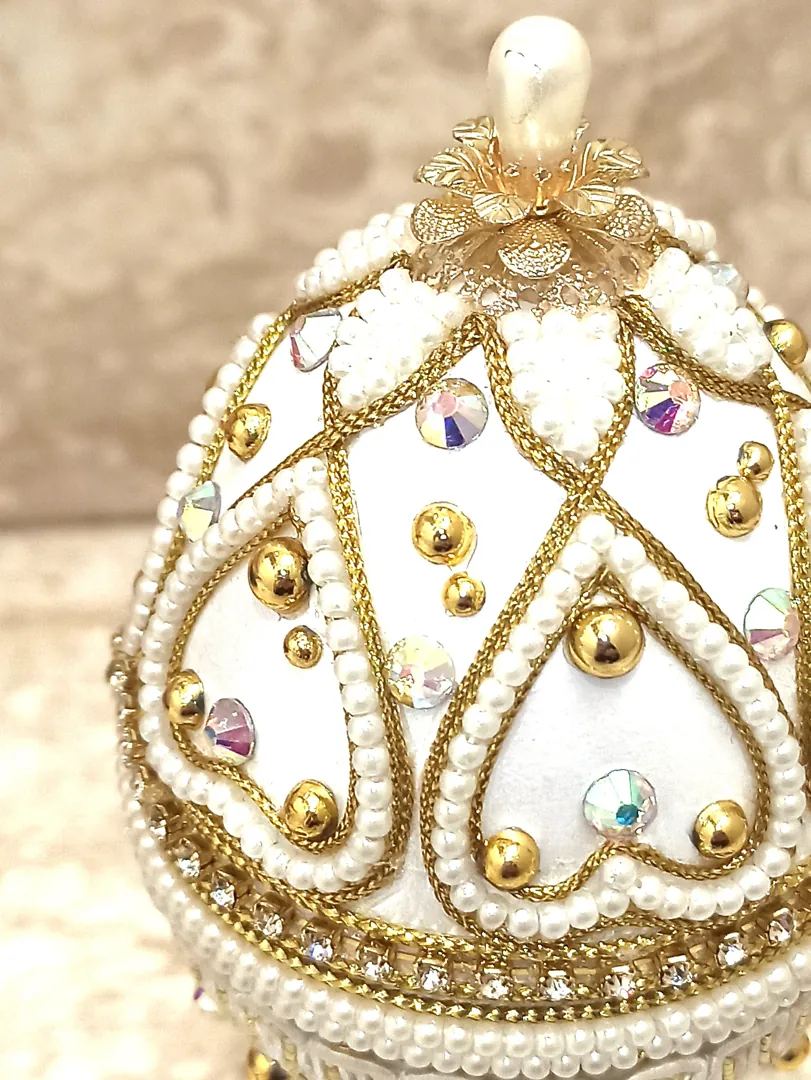 5ct, Faberge, Angel Vintage, Christian Trinkets, 24k GOLD, Faberge Egg, Angel Trinket Box, Christmas gift, Xmas Angel, Fabergé Egg style
