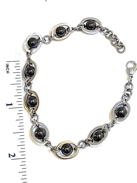 Unisex HANDMADE Bracelet, SILVER Onyx Jewelry, Black Onyx bracelet, Gemstone Jewelry, Christmas Couple Onyx Tennis Bracelet Pierre Lorren.