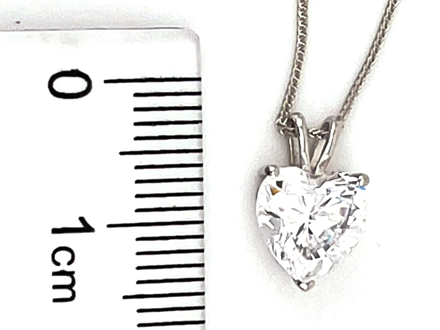 3.5 Carat Diamond Heart Necklace Pendant Diamond Heart Shaped Earrings Heart Solitaire Diamond Set Solid 18K White Gold Diamond Jewelry