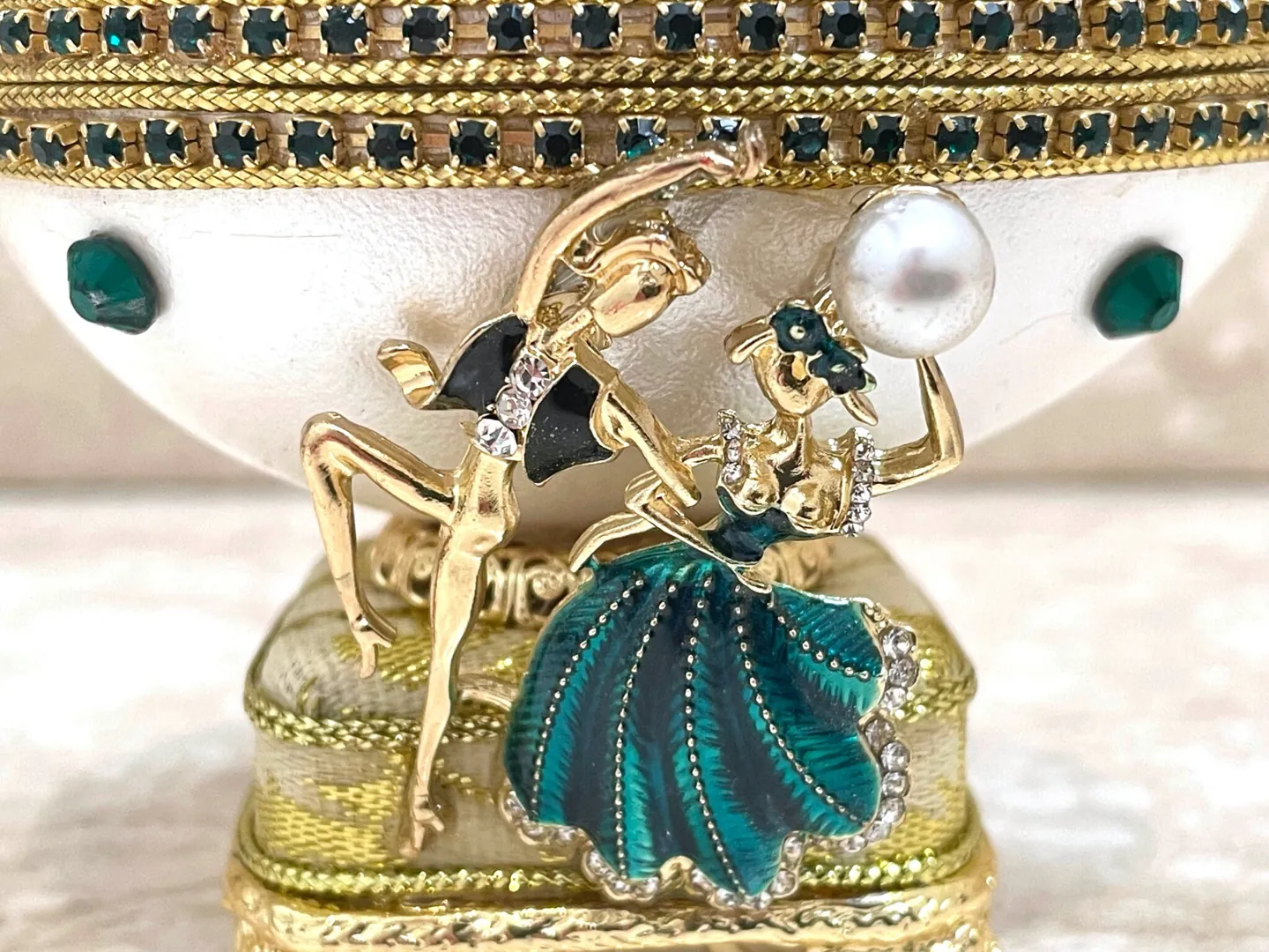 ONE ONLY, Faberge Egg Ornament, Couple Gift for Wedding, Present for Wife, Birthday Gift for Her, Marriage Anniversary, Fabergé Egg, 24k GOLD.