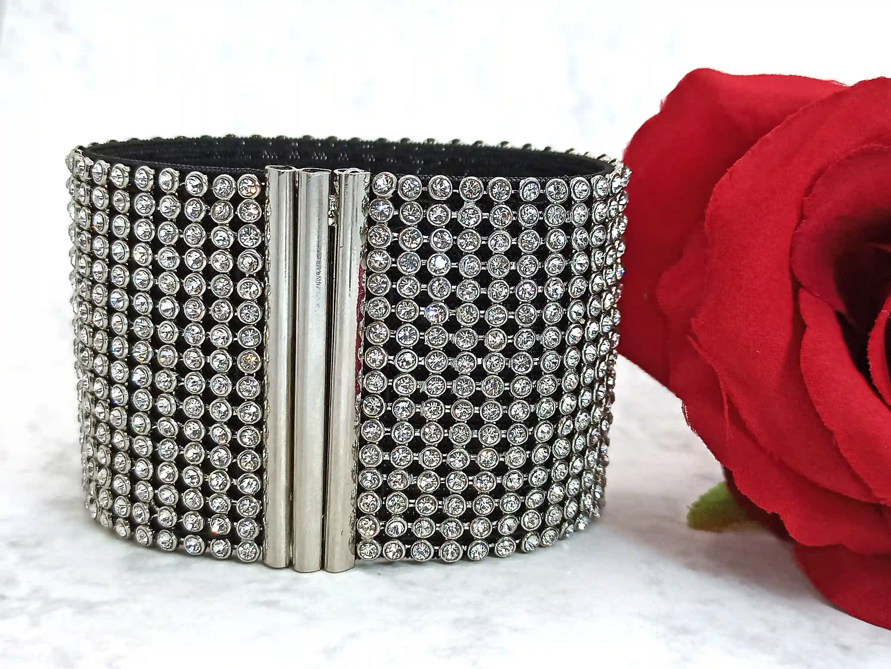 Bridal Jewelry Champagne CRYSTAL bracelet SWAROVSKI Handmade Wide Cuff Braclet/Swarovski Formal Jewelry Evening Bracelet for women GIFT Prom 