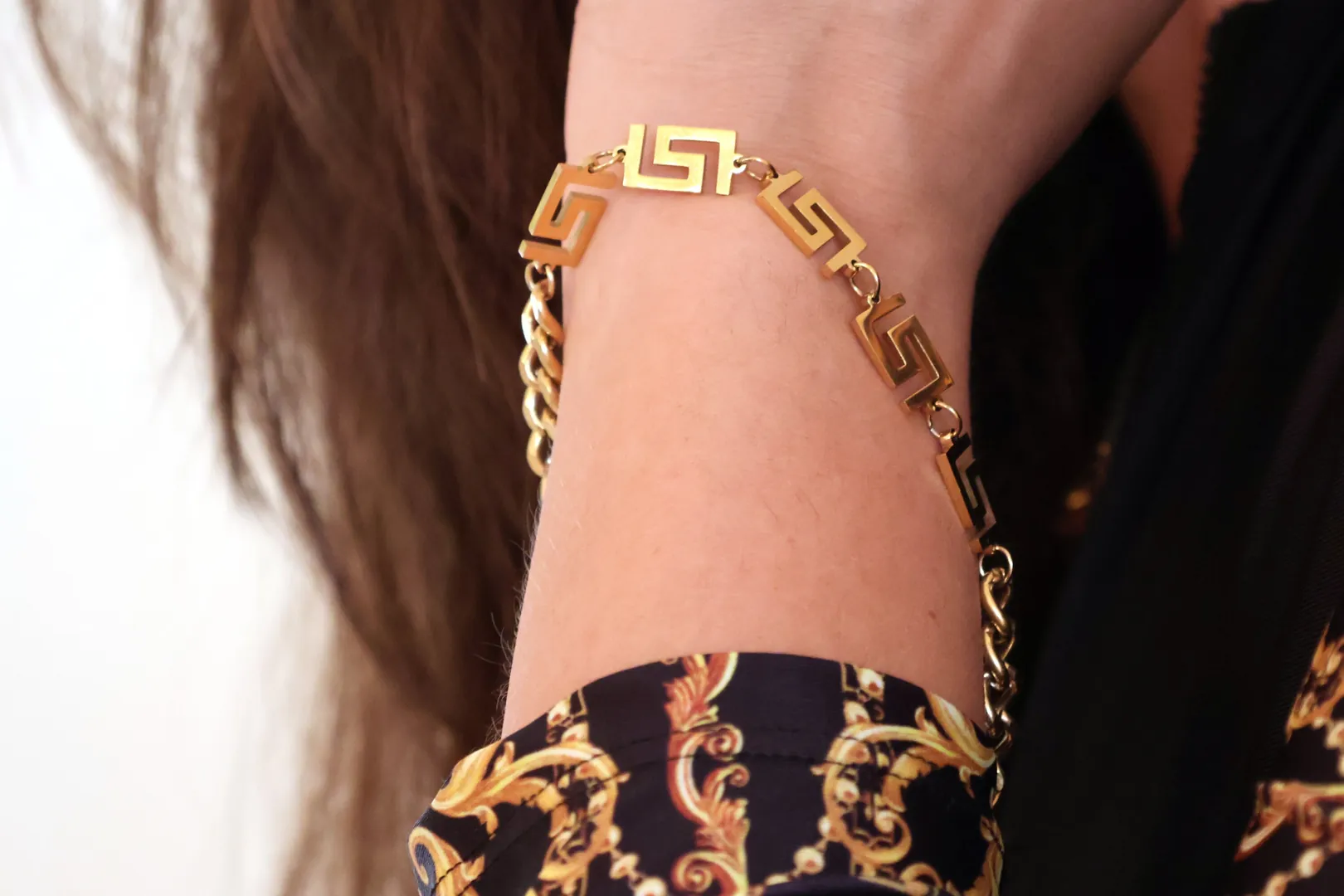 Luxury Made In Greece Gold Bracelet Ancient Greek Jewelry 18k Gold Vermeil Greek Key Earrings Gold Her Greek Key Ring Meandros PierreLorren