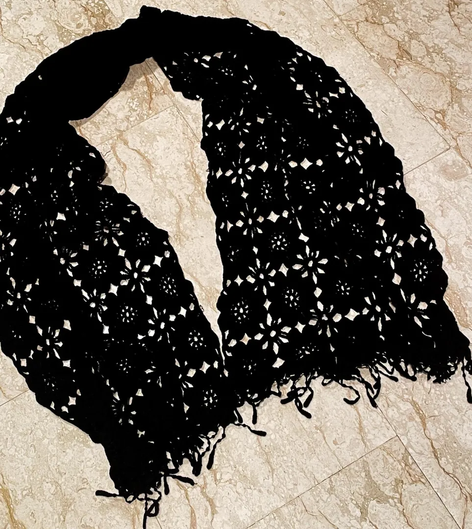 Luxury Scarf Designer Forget Me Knot Scarf HANDMADE PREMIUM Cotton Crochet Forget Me Not Gift for Her Birthday Scarves A Hug She Can Wear