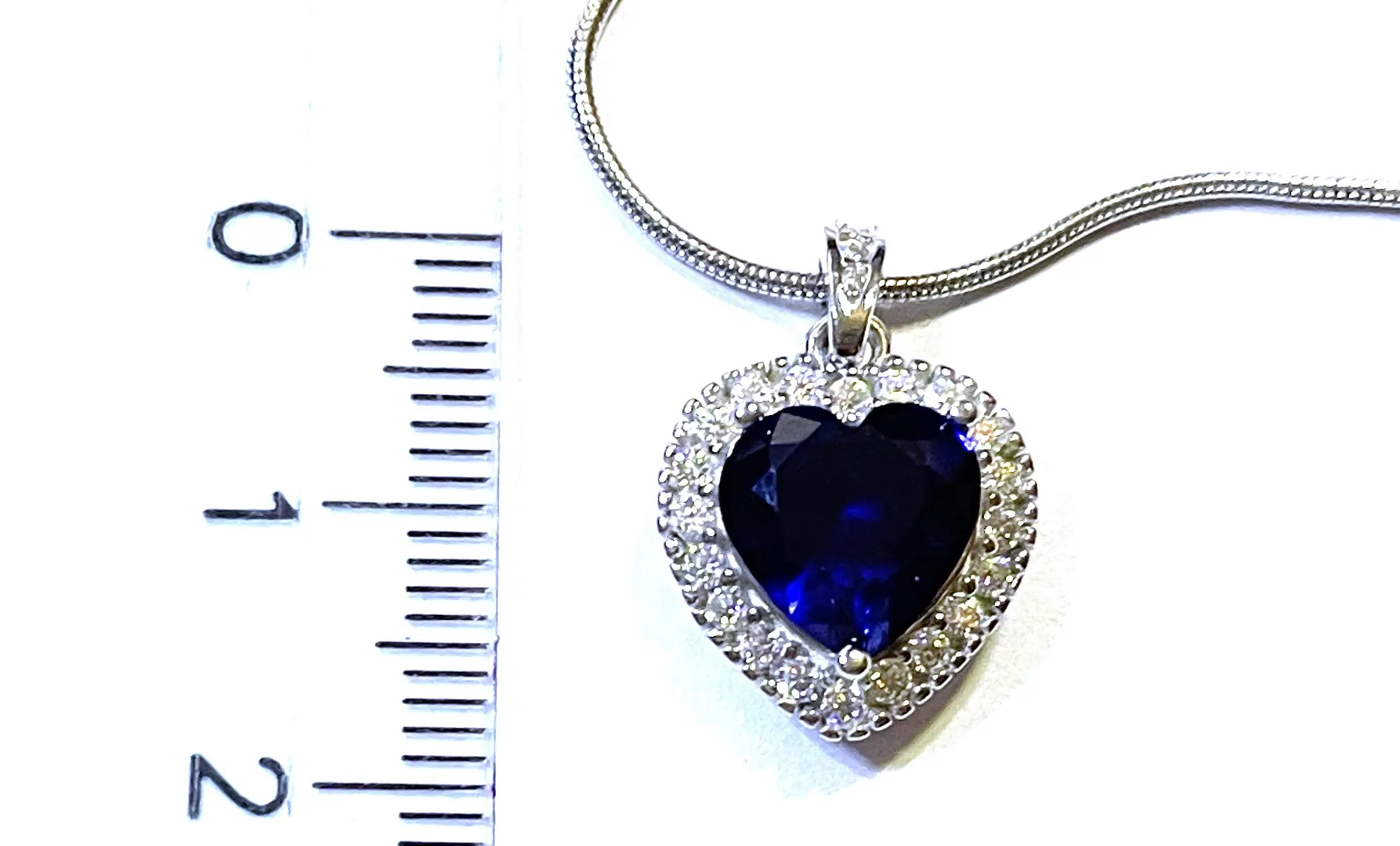 2 ctw CERTIFIED Natural Sapphire Heart Pendant Diamond Necklace Blue Sapphire Heart-cut Sapphire Diamond Necklace Jewelry 3.5 ctw Valentine
