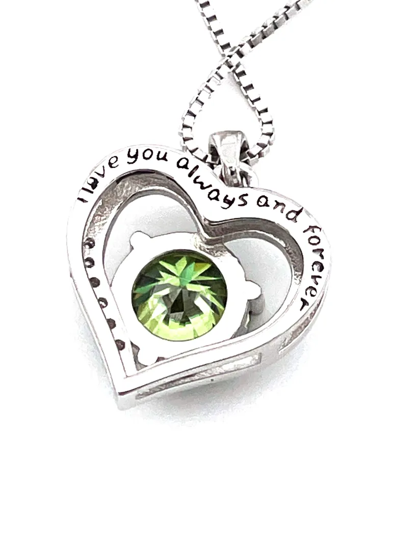 2 ct Diamond Heart Necklace Natural Emerald Heart Necklace - Emerald Heart Pendant 18kt White Gold Sterling Silver Natural Emerald Jewelry