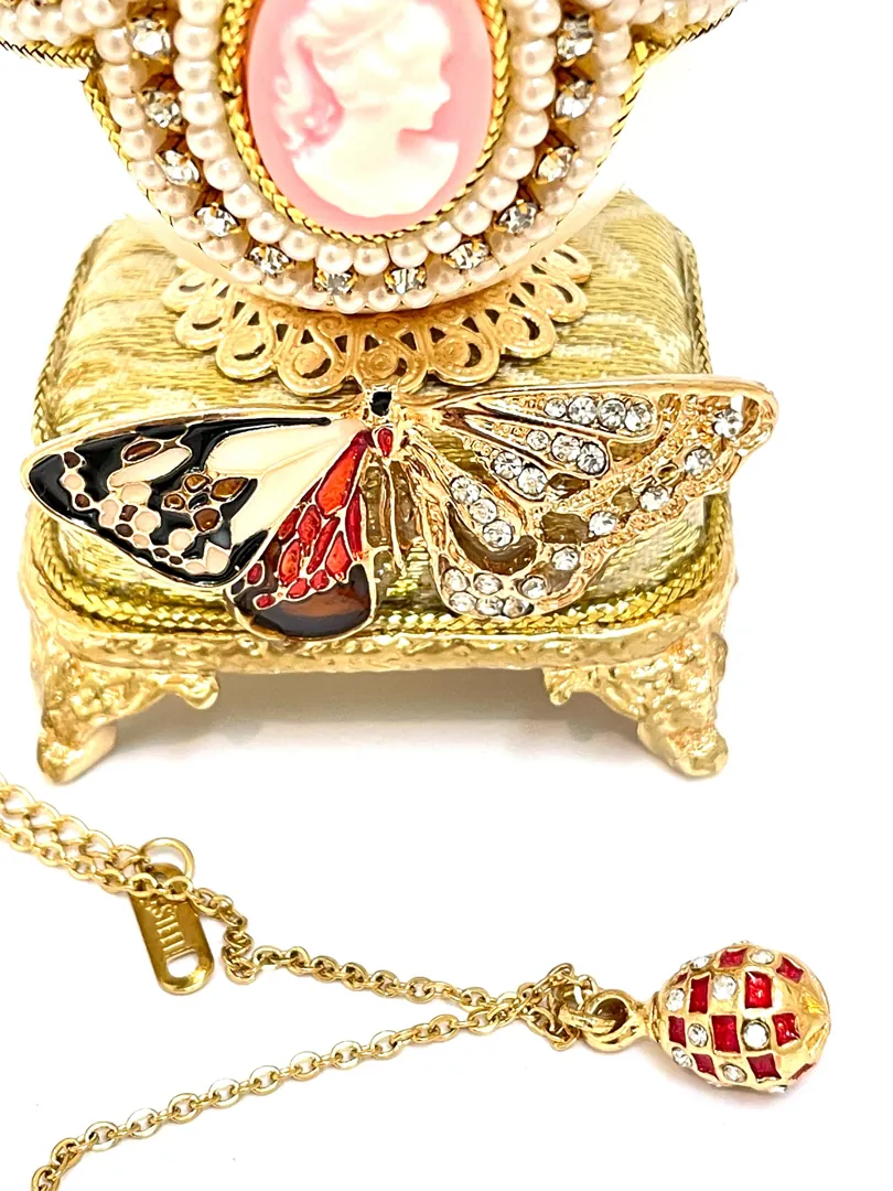 ONE OF A KIND VINTAGE FABERGE EGG RING BOX FABERGÉ EGG 25TH BIRTHDAY ANNIVERSARY GIFT FOR HER FABREGE EGG CHRISTMAS GIFT FABERGE MUSICAL EGG
