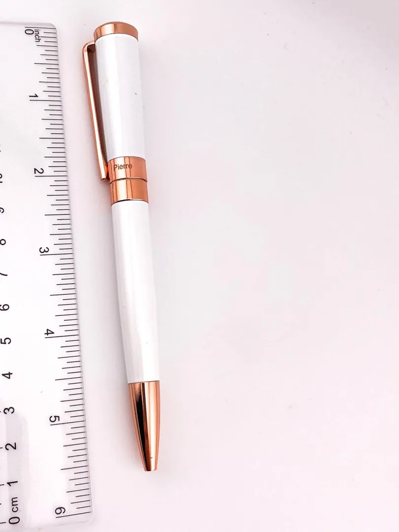 PierreLorren Antique Silver Ballpoint Pen Engraved Handmade Pen Set Ink Pen Writing Pen Anniversary Birthday Gift 18k Rose Gold Silver Metal