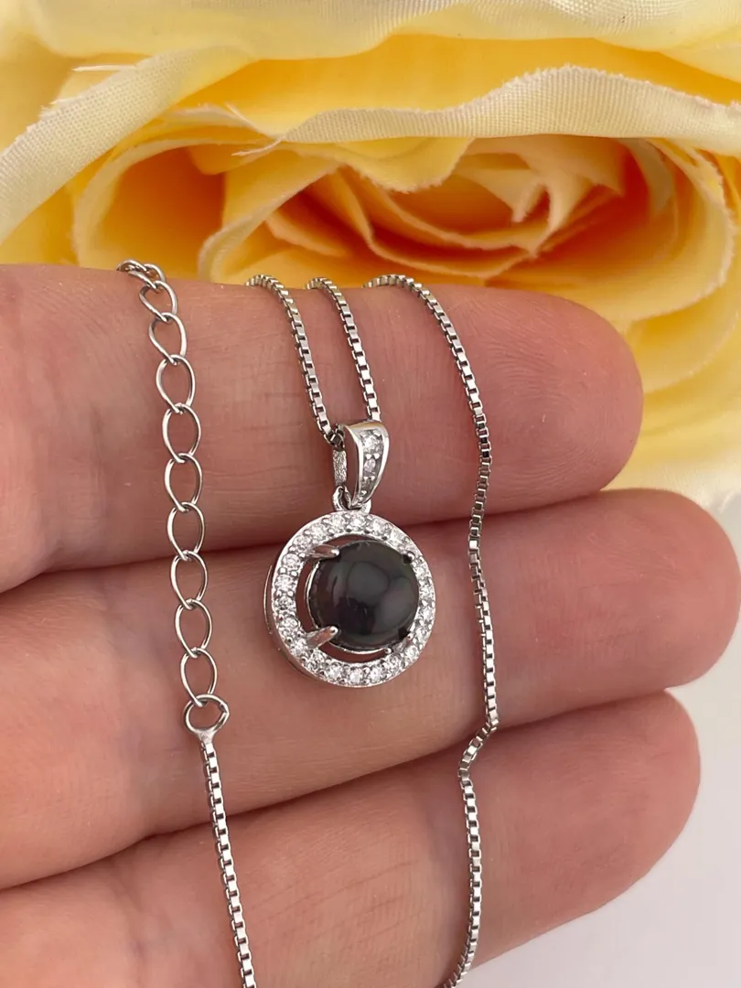 2.2ct Luxury Diamond Necklace NATURAL Opal Necklace Natural Opal Pendant Opal 2 Carat Diamond Jewelry for Women Solid Silver 18k White Gold