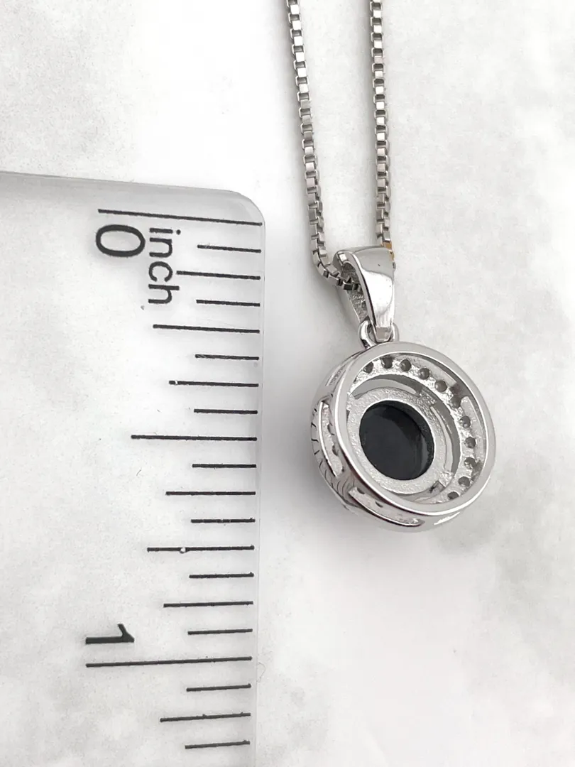 2.2ct Luxury Diamond Necklace NATURAL Opal Necklace Natural Opal Pendant Opal 2 Carat Diamond Jewelry for Women Solid Silver 18k White Gold