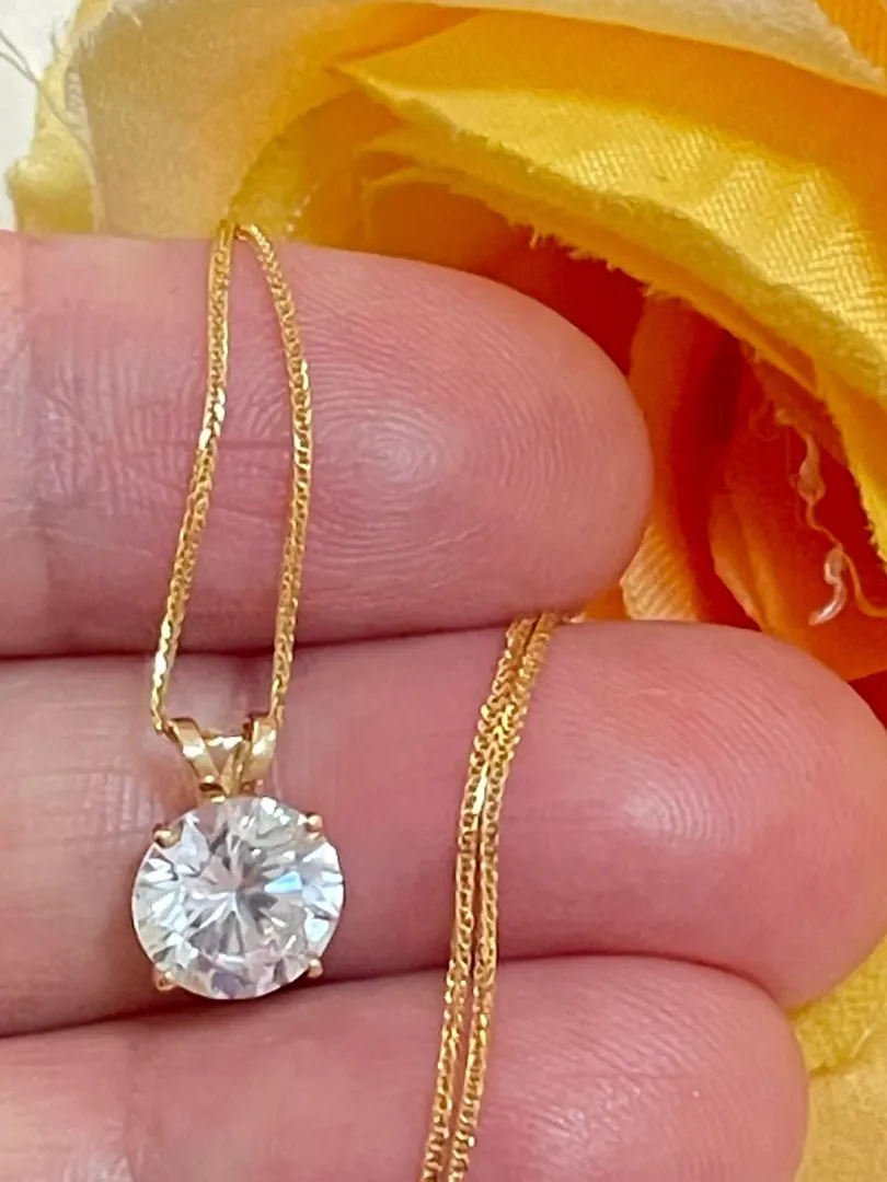 3.5ct Luxury Valentine's Day Gifts - Diamond Jewelry Set - 18k Solid Gold - Diamond Solitaire Pendant Necklace - Diamond Solitaire Earrings