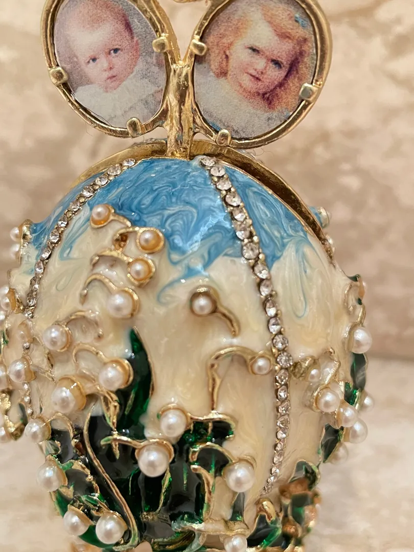 Luxury Photo Frame, Unique Graduation Gifts, 24k Gold, Faberge Egg Style, Good Luck Gift, Grad Presents, 260 Austrian Handset Crystals 24k