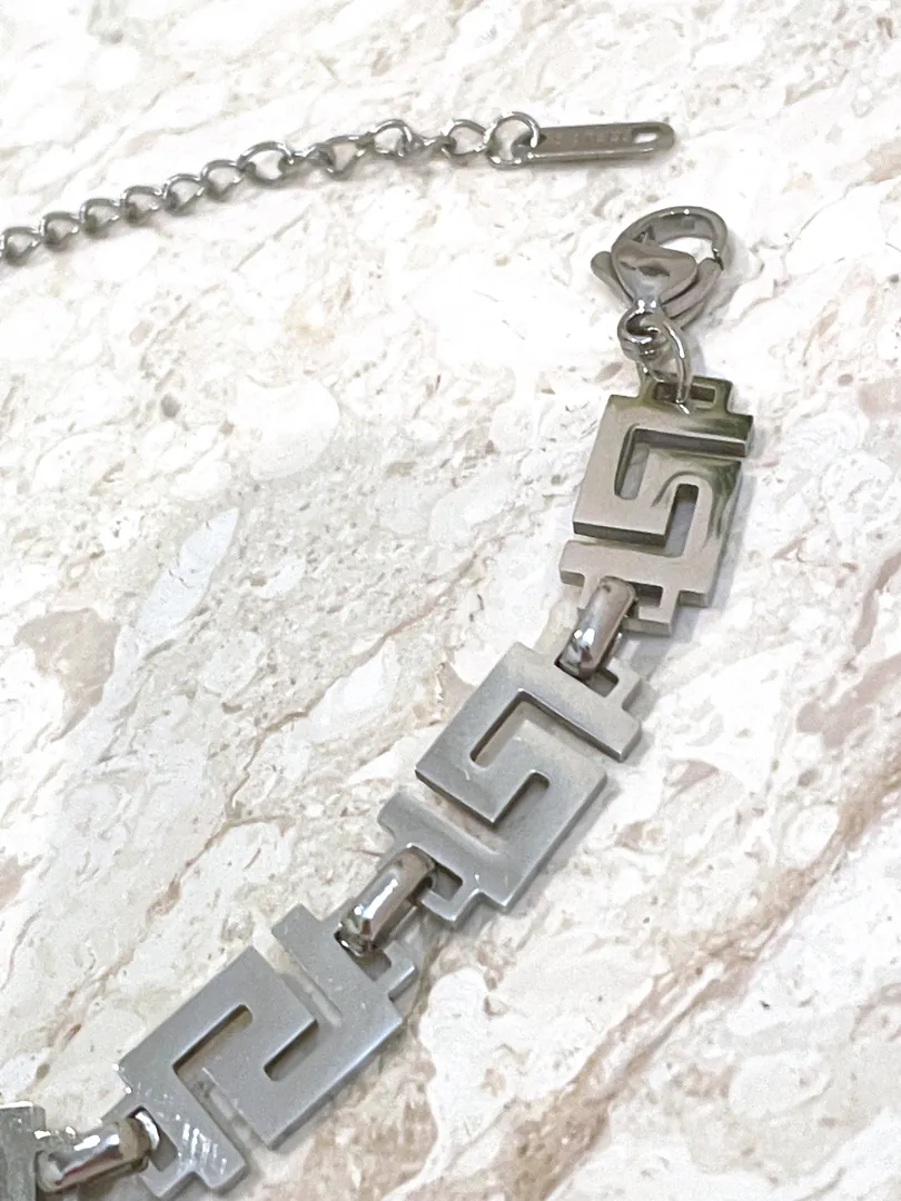 Designer Greek Key Bracelet, Greek Jewelry Meander Bracelet, gift for her, Ancient Greece Bangle Bracelet, Handmade INFINITY, Unity, LUCK, ETERNITY.