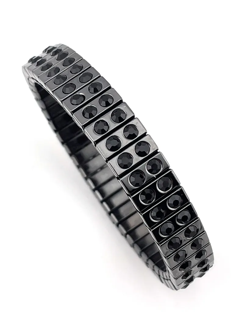 Unique Black Onyx Bracelet for women. Onyx Bangle Bracelet, Onyx Jewelry for power and success. Protection from evil. A perfect gift for any woman.