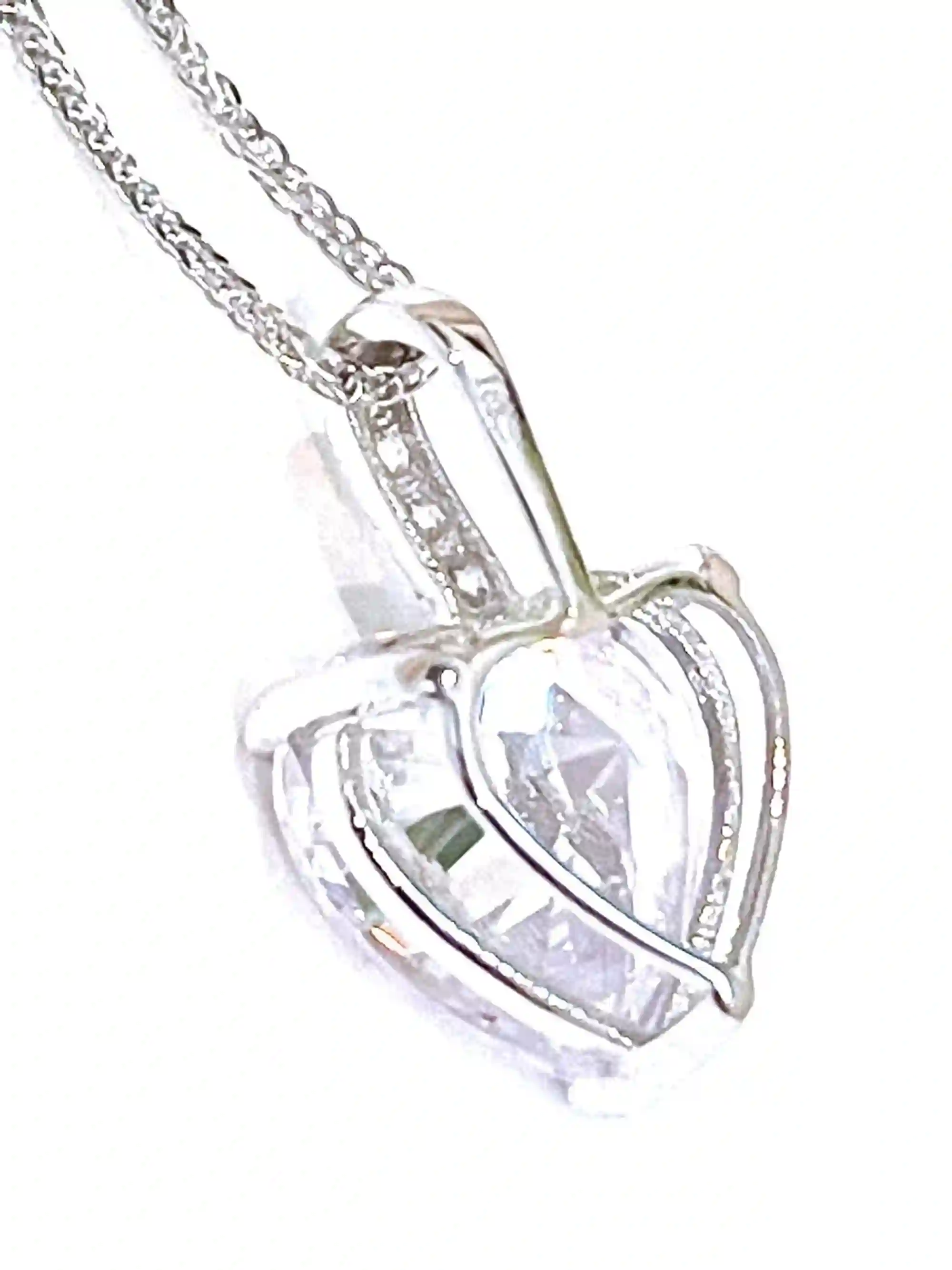 1.75 ctw Solitaire Diamond Heart Pendant Diamond Necklace 18k SOLID Gold Necklace Gold Heart Pendant White Gold Anniversary gift for wife 