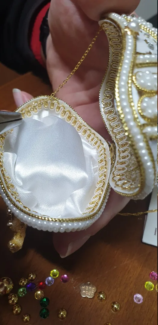 Pearl Jewelry Box Luxury Gift One of a Kind Handmade Musical Ornament Love Faberge Egg Natural Hand Carved Egg 2ct Austrian Crystal 24k Gold Gift