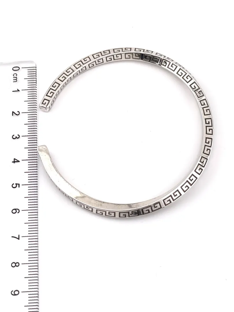 Men's Bracelet Meander Greek Key Art 999 Silver Ancient Greek Jewelry Bijoux Grec Bracelet Armband Men's Birthday Gift for Him ETERNITY LUCK