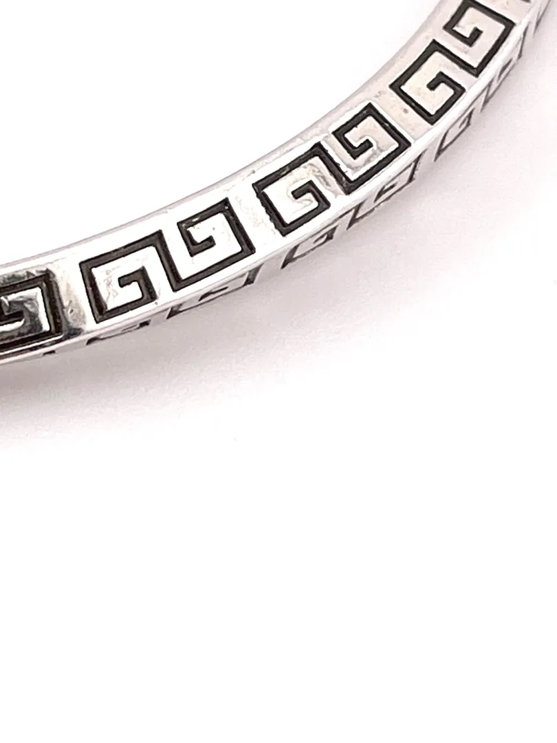Men's Bracelet Meander Greek Key Art 999 Silver Ancient Greek Jewelry Bijoux Grec Bracelet Armband Men's Birthday Gift for Him ETERNITY LUCK