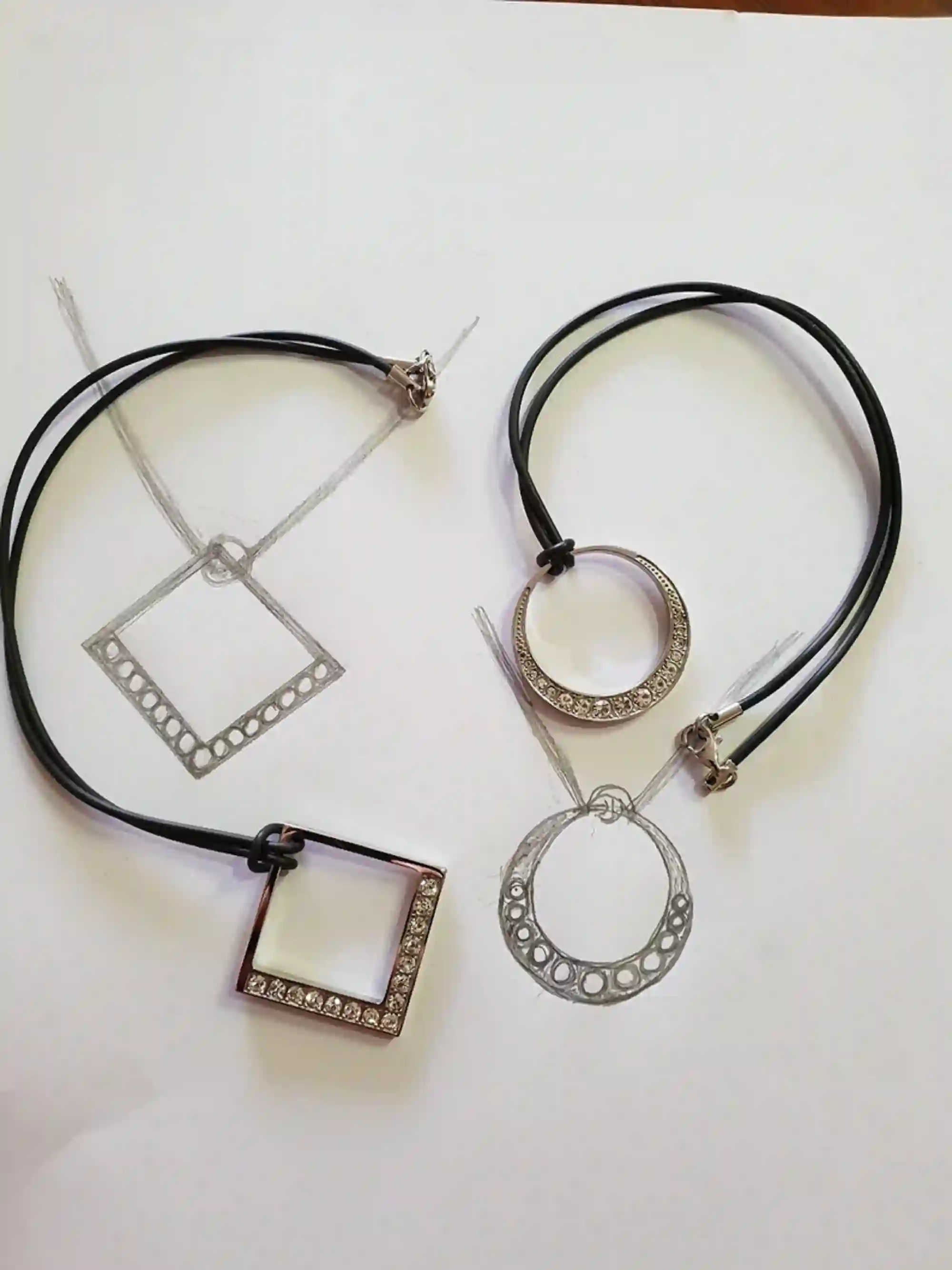 Silver Necklace Diamond Shaped Pendant/Geometric Necklace/Minimalist Jewelry/Graduation Gift for her Jewelry for girls Modern Necklace 1.5ct 
