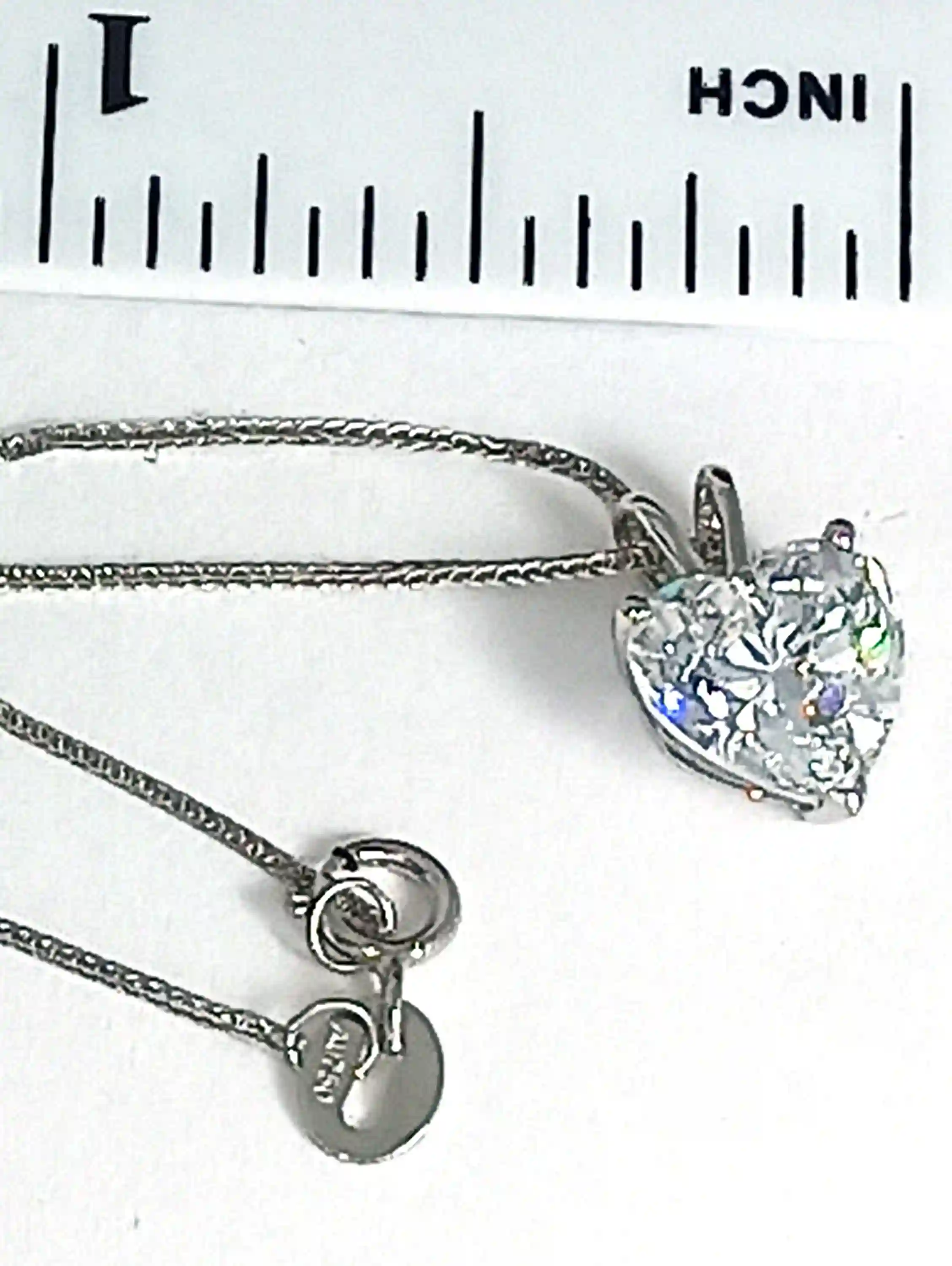 18k Gold Diamond Heart Necklace - 1.5 ct Diamond Pendant HEART Diamond Jewelry for women - Heart Solitaire Necklace Diamond Anniversary gift 
