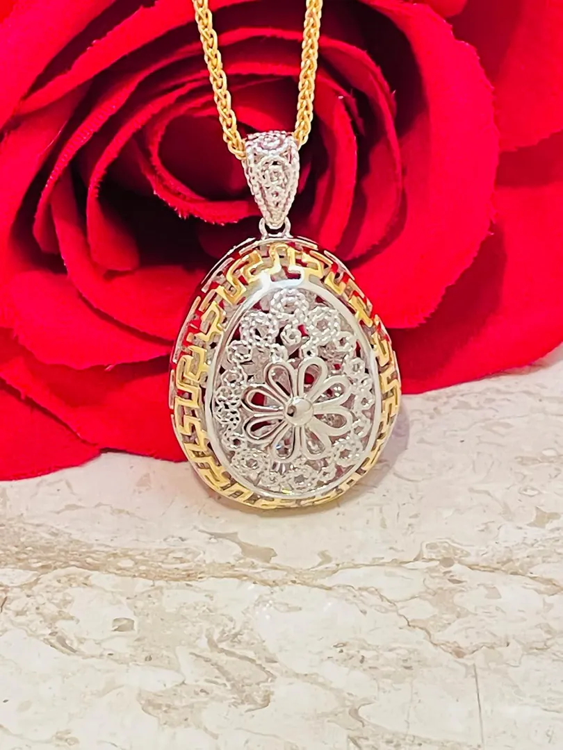 3 Carat Diamond Bridal Necklace, Faberge Egg Style Love Jewelry, Infinity Gifts for Bridal Shower, Faberge Diamond Pendant Necklace Wedding
