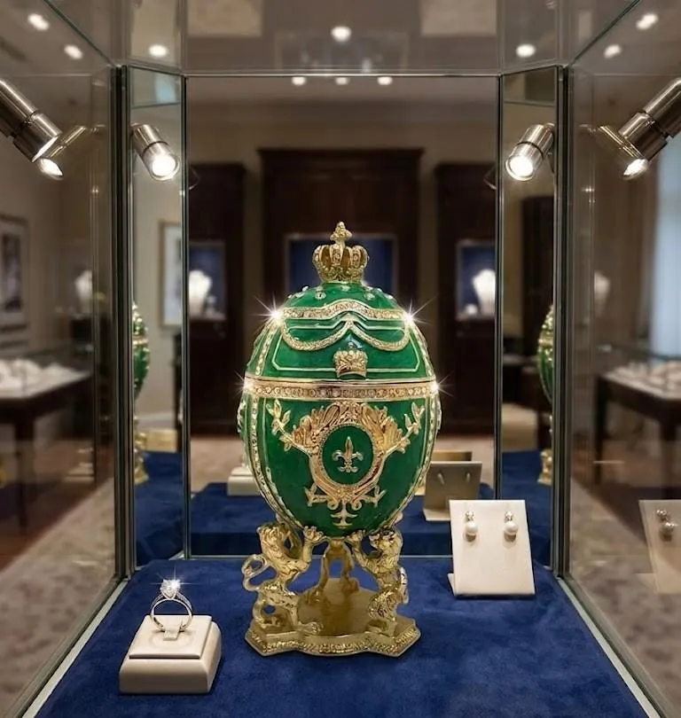 Limited Edition Faberge Egg Jewelry Box Handmade Russian Easter Egg Fabergé Style Egg Trinket Box 24k Gold Swarovski Crystal by Pierre Lorren