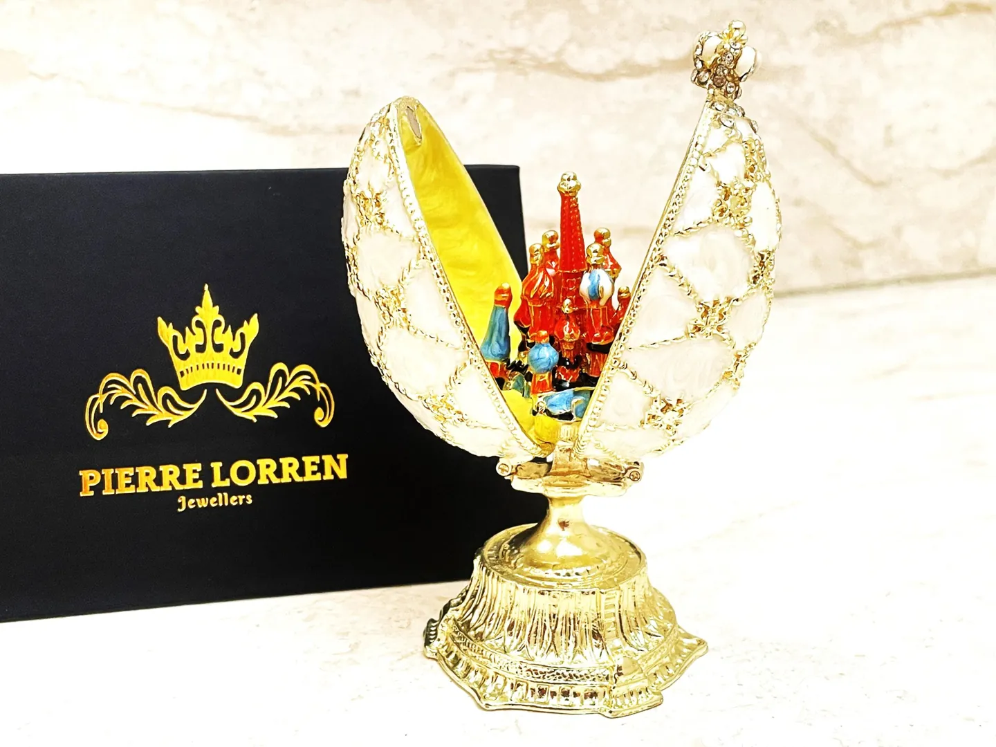 Faberge Egg 1898 Handmade Fabergé Eggs Style Newly Engaged Gift 24k Gold Swarovski Handset Couple Present Unique Wedding