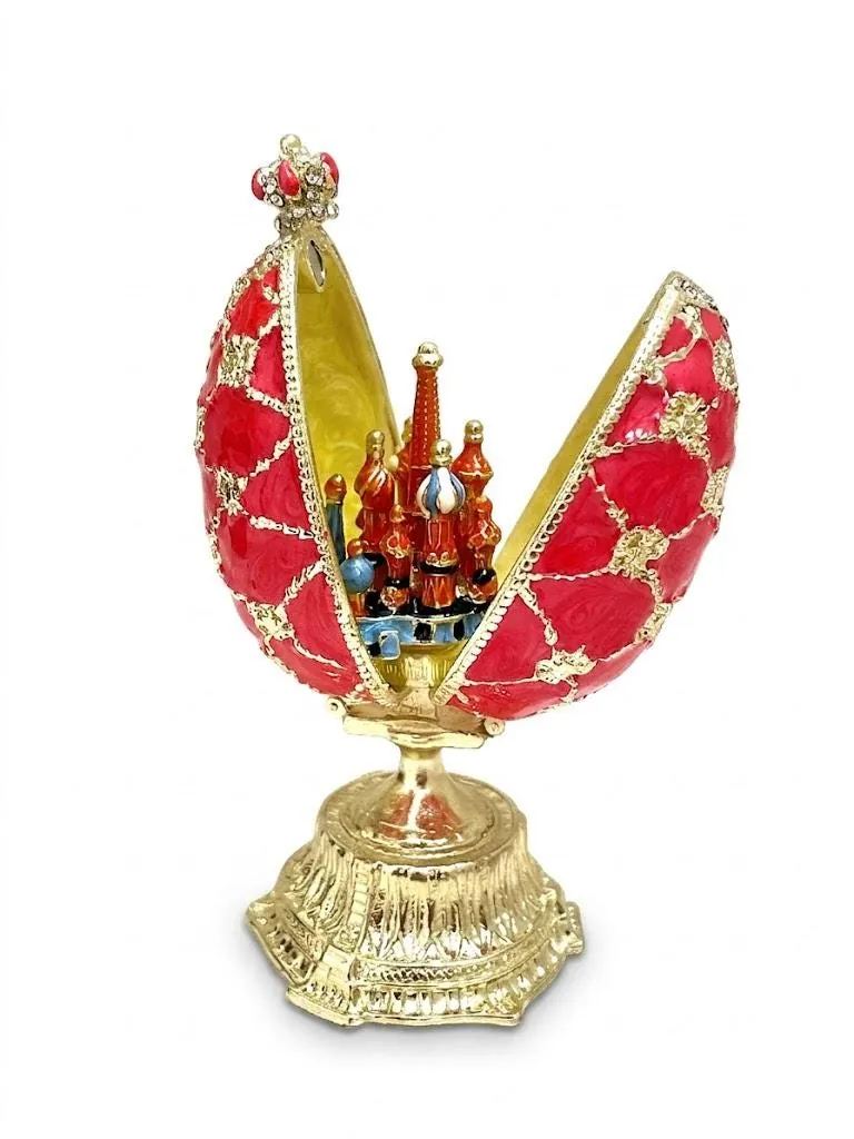 Faberge Egg 1898 Faberge Egg present Handmade Fabergé eggs Style Newly Engaged Gift 24k Gold Swarovski Handset Couple present Unique Wedding
