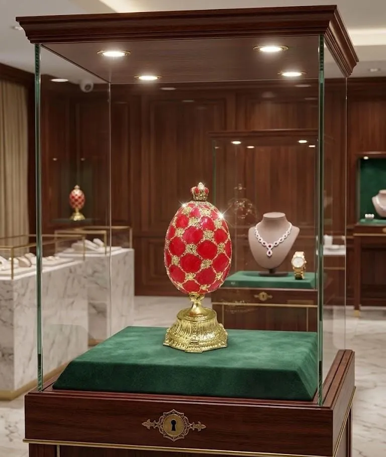 Pierre Lorren Faberge Egg St. Petersburg Faberge Style Egg Home Decor Pure Gold Decor Swarovski Crystal Diamond Handset Birthday Anniversary.