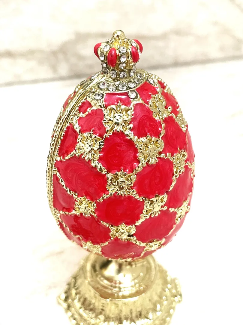 Pierre Lorren Faberge Egg St. Petersburg Faberge Style Egg Home Decor Pure Gold Decor Swarovski Crystal Diamond Handset Birthday Anniversary.