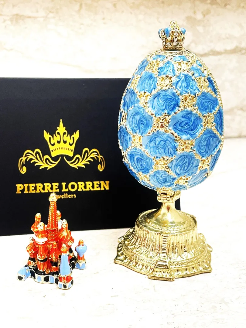Faberge Egg 1898 Faberge Egg Present Handmade Fabergé Eggs Style Newly Engaged Gift 24k Gold Swarovski Handset Couple Present Unique Wedding