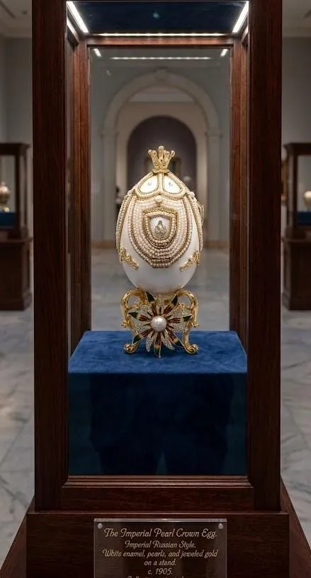 2001 Faberge Egg Music Box Natural Egg Chrysanthemum Fabergé Egg Style + Bracelet 25th Birthday Anniversary Wife Gifts Horse Lover Equestrian