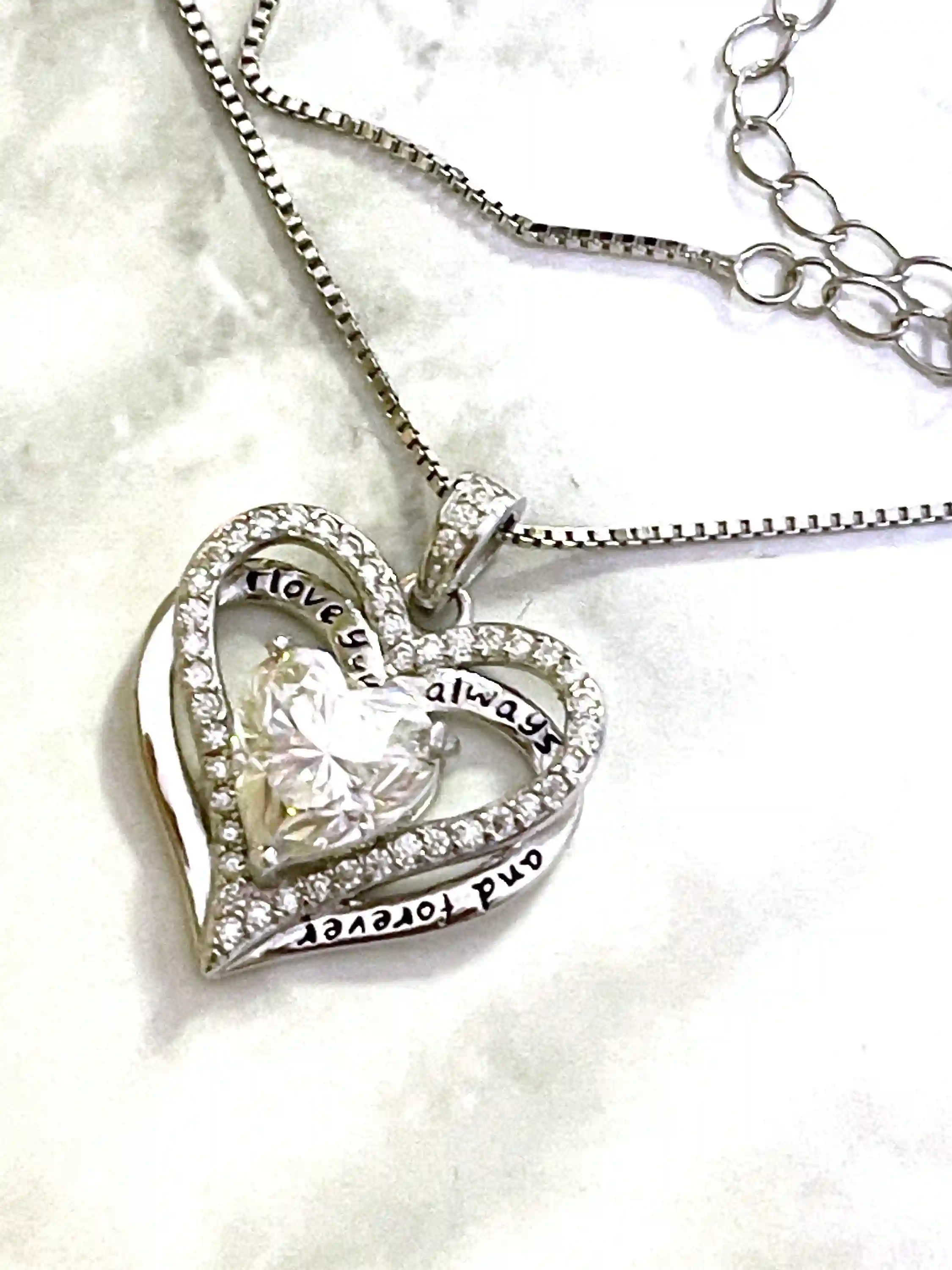 Heart-Shaped 2 carat DIAMOND Solitaire Pendant Heart Diamond Pendant Heart Shape Diamond Necklace Anniversary gift for her Bday Fine Jewelry 