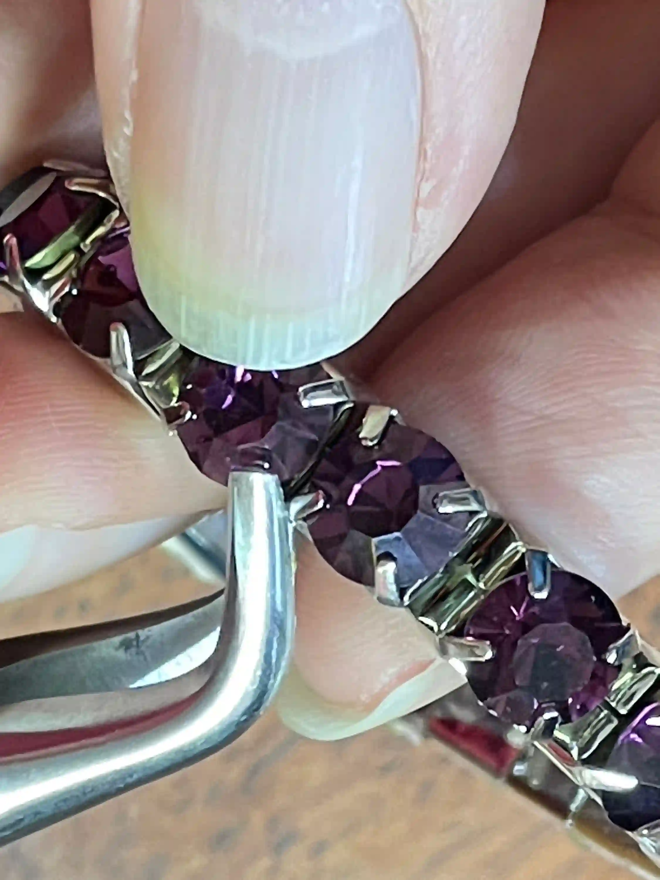 Silver Amethyst Bracelet Tennis Bracelet Gemstone Bracelet Amethyst Jewelry June Birthstone Bracelet Dainty Bracelet Amethyst Gift for her 