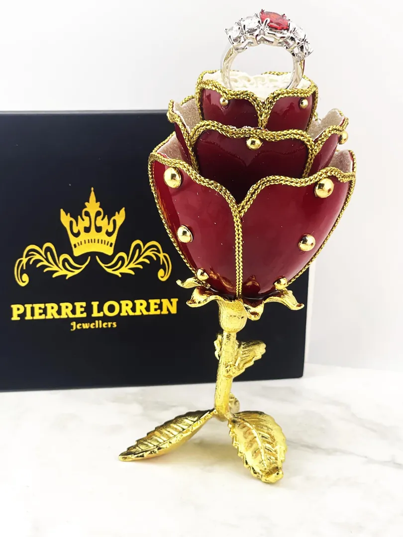 1980 One of a Kind Faberge Egg Ring Holder Faberge Style Egg - Faberge Pendant Necklace Set 18th Birthday Anniversary Gift Faberge Love Rose