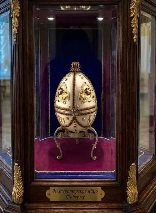 One of a KIND - 1986 Faberge Egg Music Box - Faberge Style Egg - Natural Ruby Diamond Set - 40th Ruby Anniversary Gift for Parents Fabergé