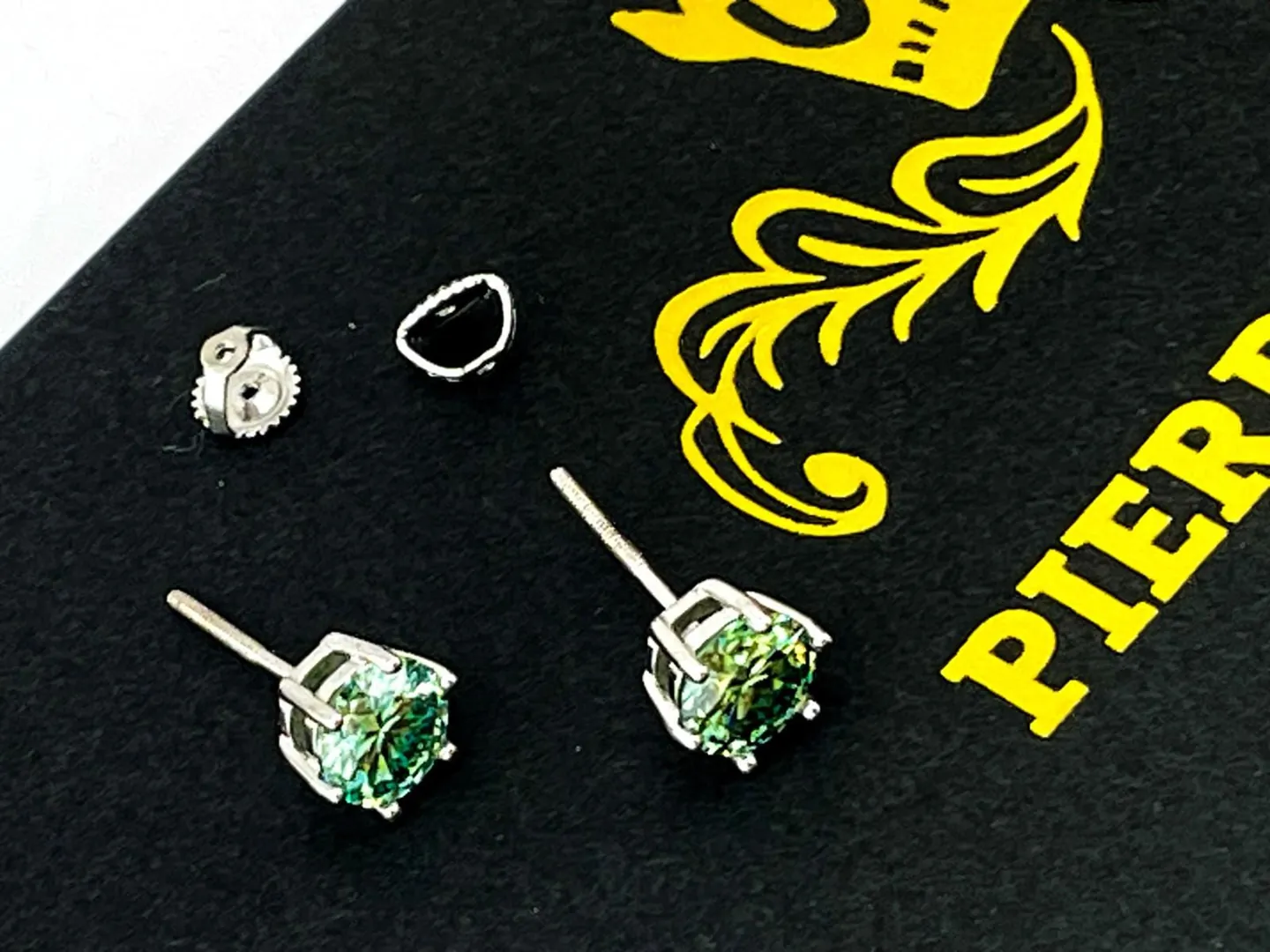 2ct Genuine Peridot Stud Earrings - Green Peridot Solitaire Gemstone Earrings - Handmade Peridot Earrings - Peridot Jewelry Handmade