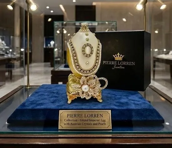 2010 One of a KIND Faberge Egg Music Box - Natural Egg Faberge Style Egg + Silver Faberge Necklace 16th Birthday Daughter Gifts Fabergé Egg