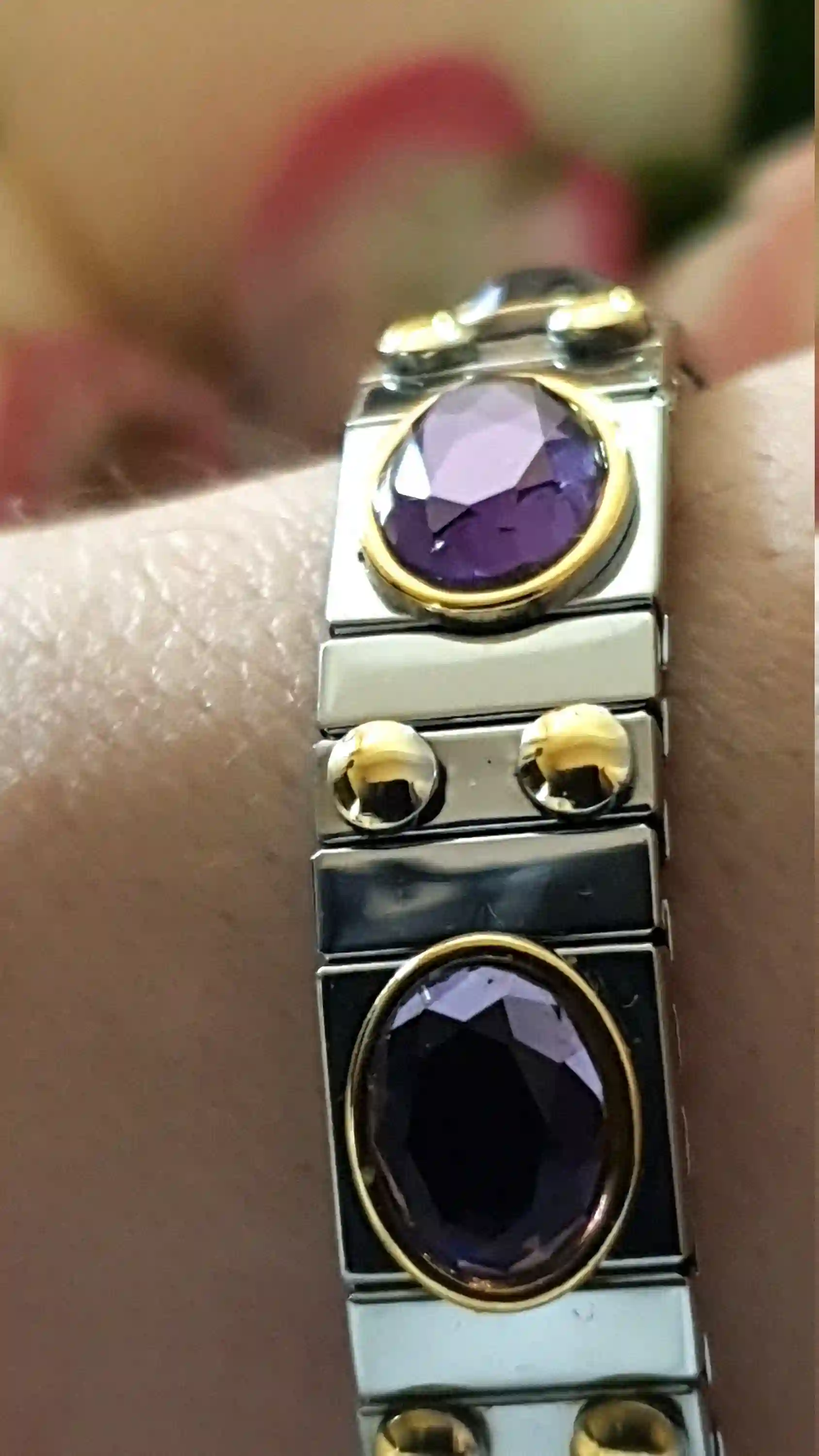 AMETHYST Silver Bracelet Bangle/Amethyst Jewelry /February Birthstone Bracelet/Swarovski Amethyst GEMSTONE Bracelet Gifts for Women HANDMADE 