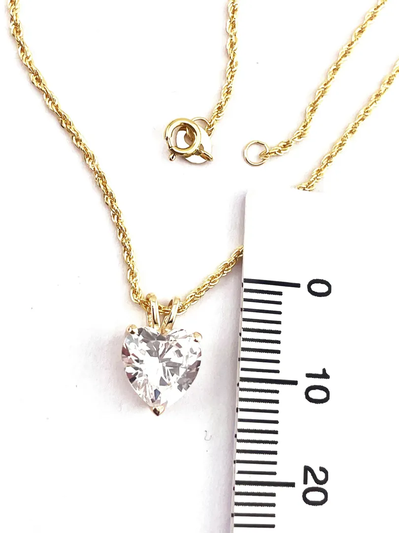 1.5ctw Diamond Pendant, Heart Necklace Pendant, Diamond Heart, Heart Diamond, Gift for Her, 18k Gold Heart Necklace, Wedding Anniversary, 18kt