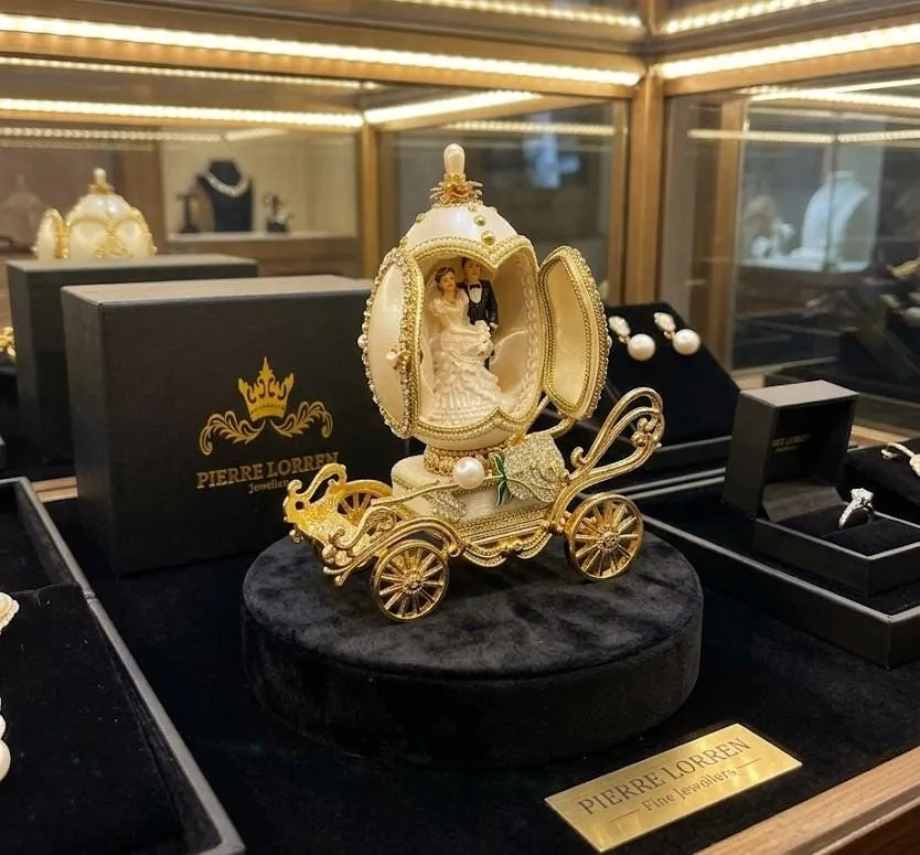 One Of A Kind 1986 Vintage Faberge Music Box Faberge Egg Box Natural Egg 40th Wedding Gifts for the Couple Bridal Shower Daughter In Law