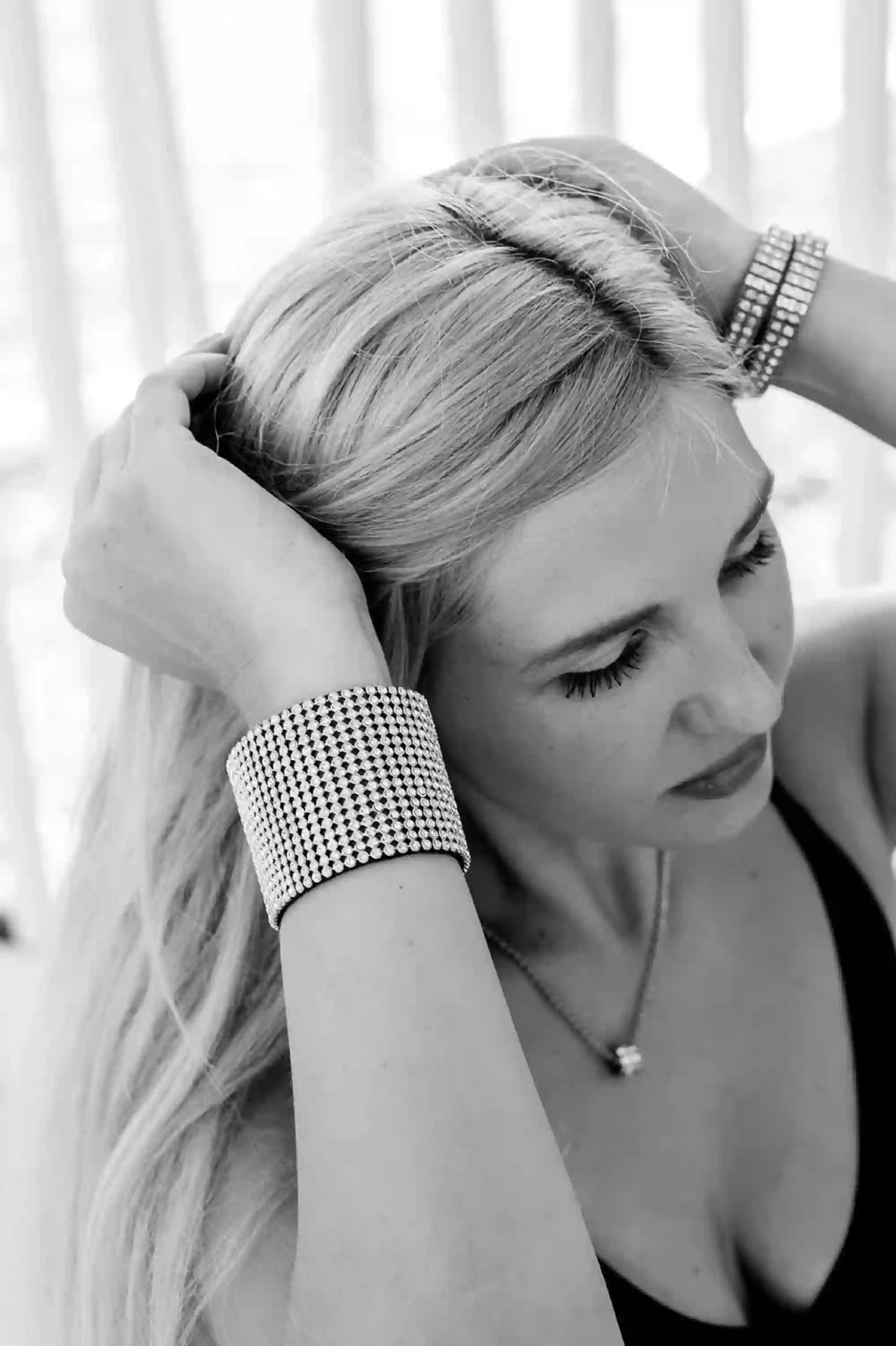 Swarovski Crystal Bracelet Wedding/Wide Cuff Bracelet / Luxury Crystal Bridal Bracelet Cuff Bridesmaid Jewelry Gift - HANDMADE Jewelry bride 