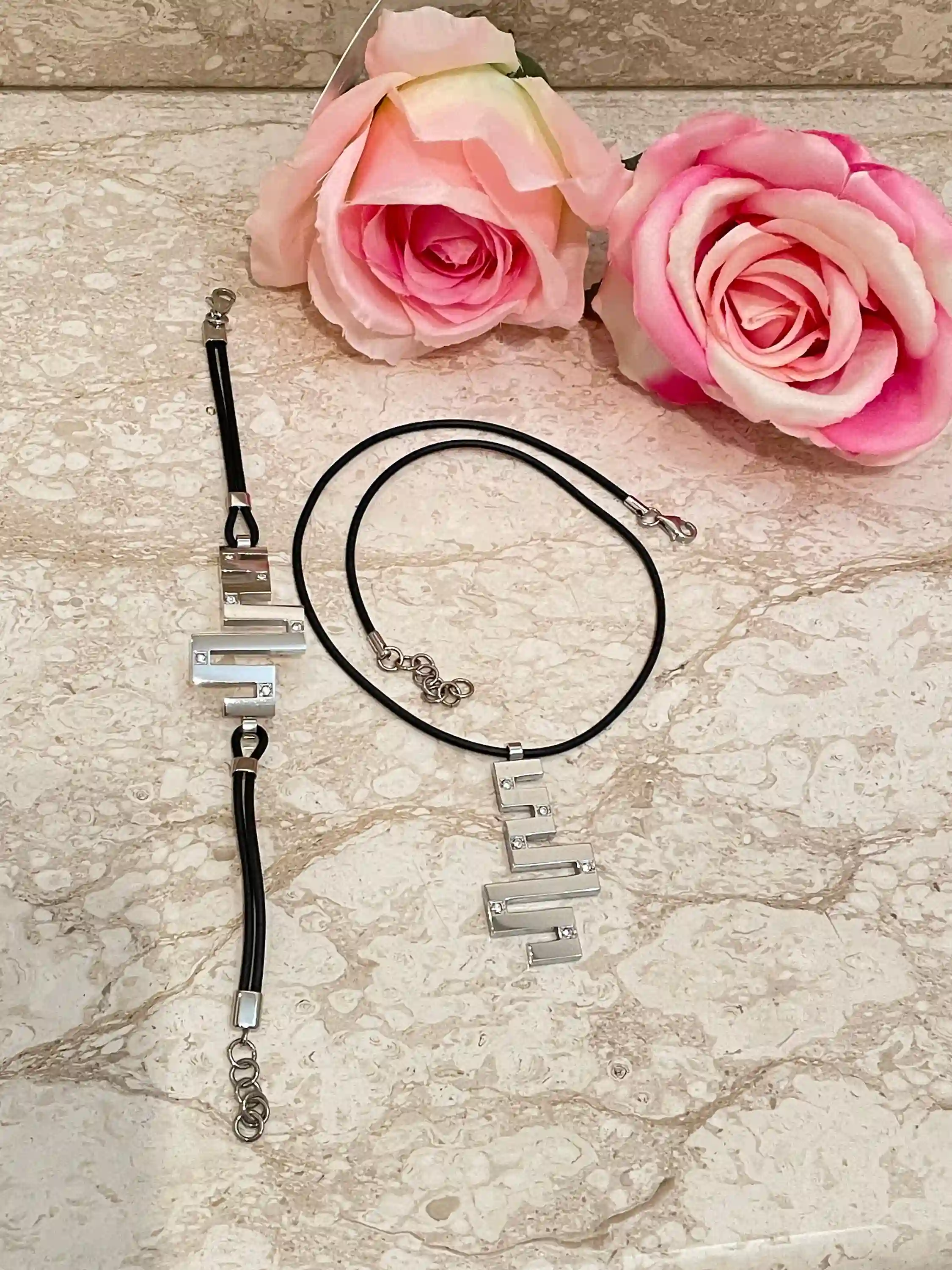 Meandros Jewelry, Silver Greek Jewelry, Eternity Necklace Set,Greek key Bracelet, Mother's day Gift, Timeless Jewelry, Birthday Gift for her 