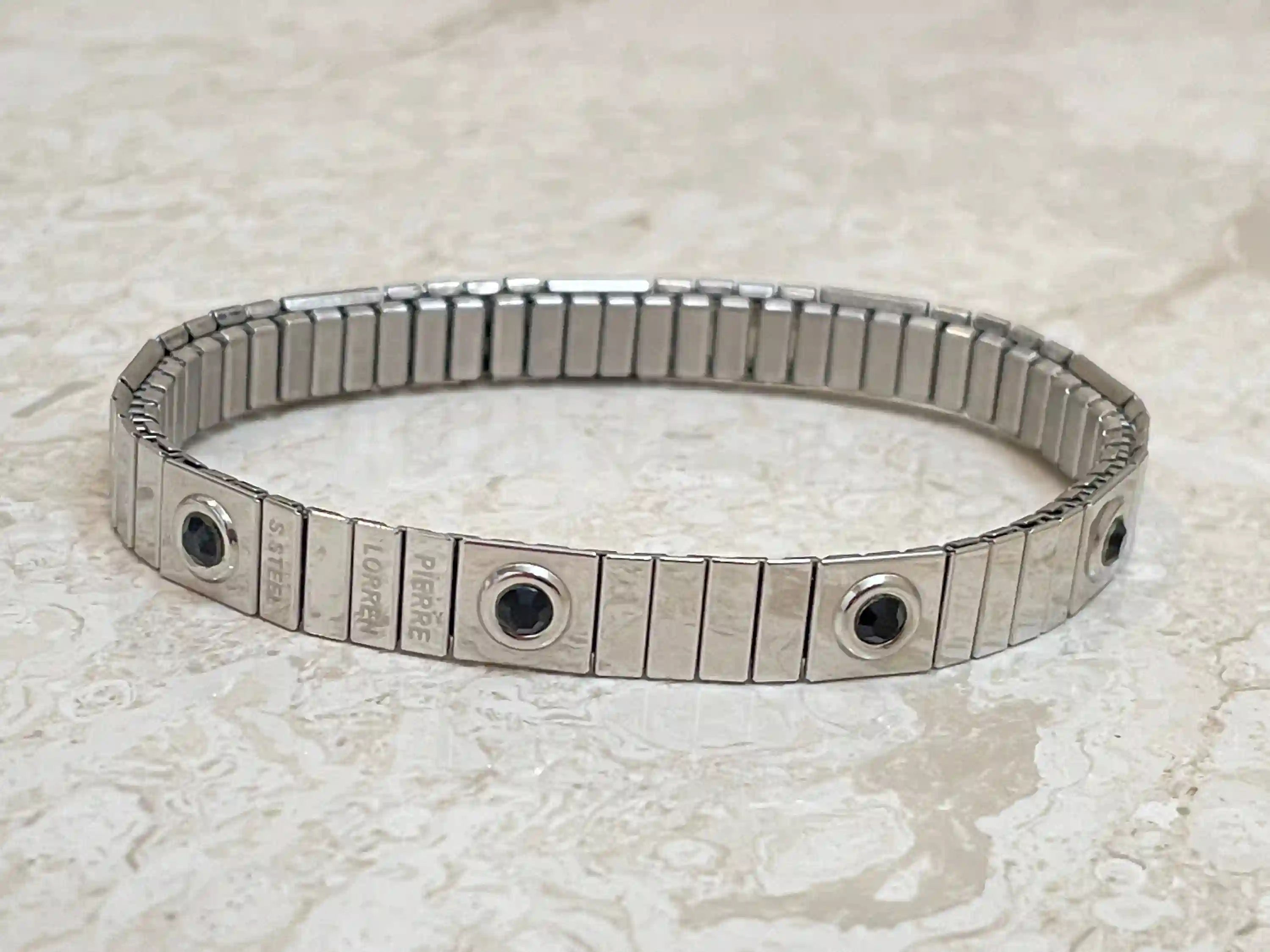 Unisex Bracelet Silver and Onxy Black Onyx Bracelet Silver Bracelet Black Onyx Jewelry Gemstone Bracelet Black Stone Bracelet HANDMADE gift 