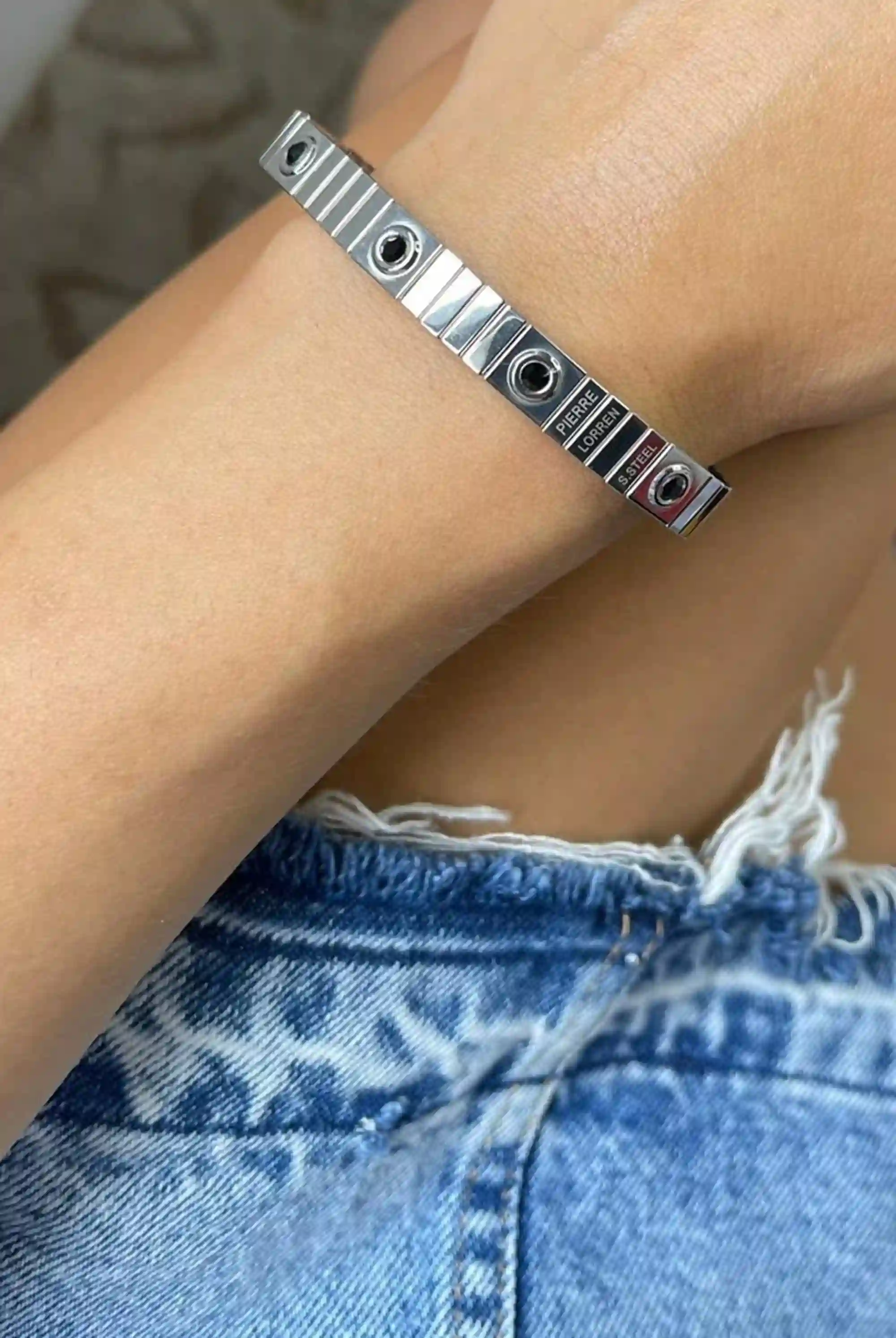 Unisex Bracelet Silver and Onxy Black Onyx Bracelet Silver Bracelet Black Onyx Jewelry Gemstone Bracelet Black Stone Bracelet HANDMADE gift 