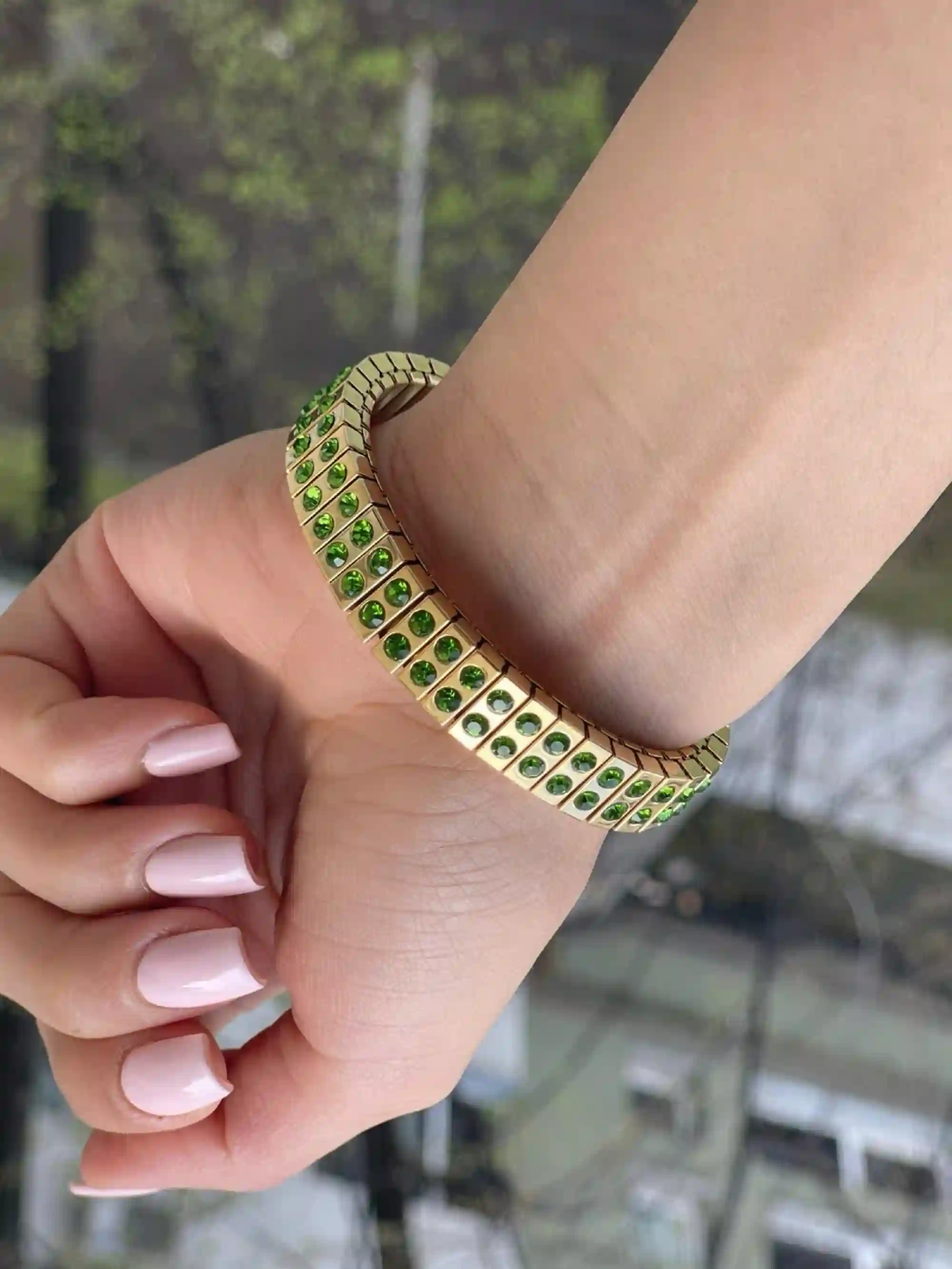 Designer Bracelet for women Handmade Jewelry 24K GOLD Gift for her Teacher Gift Green PERIDOT Mom Gift Gemstone Bracelet Peridot Jewelry 2ct 