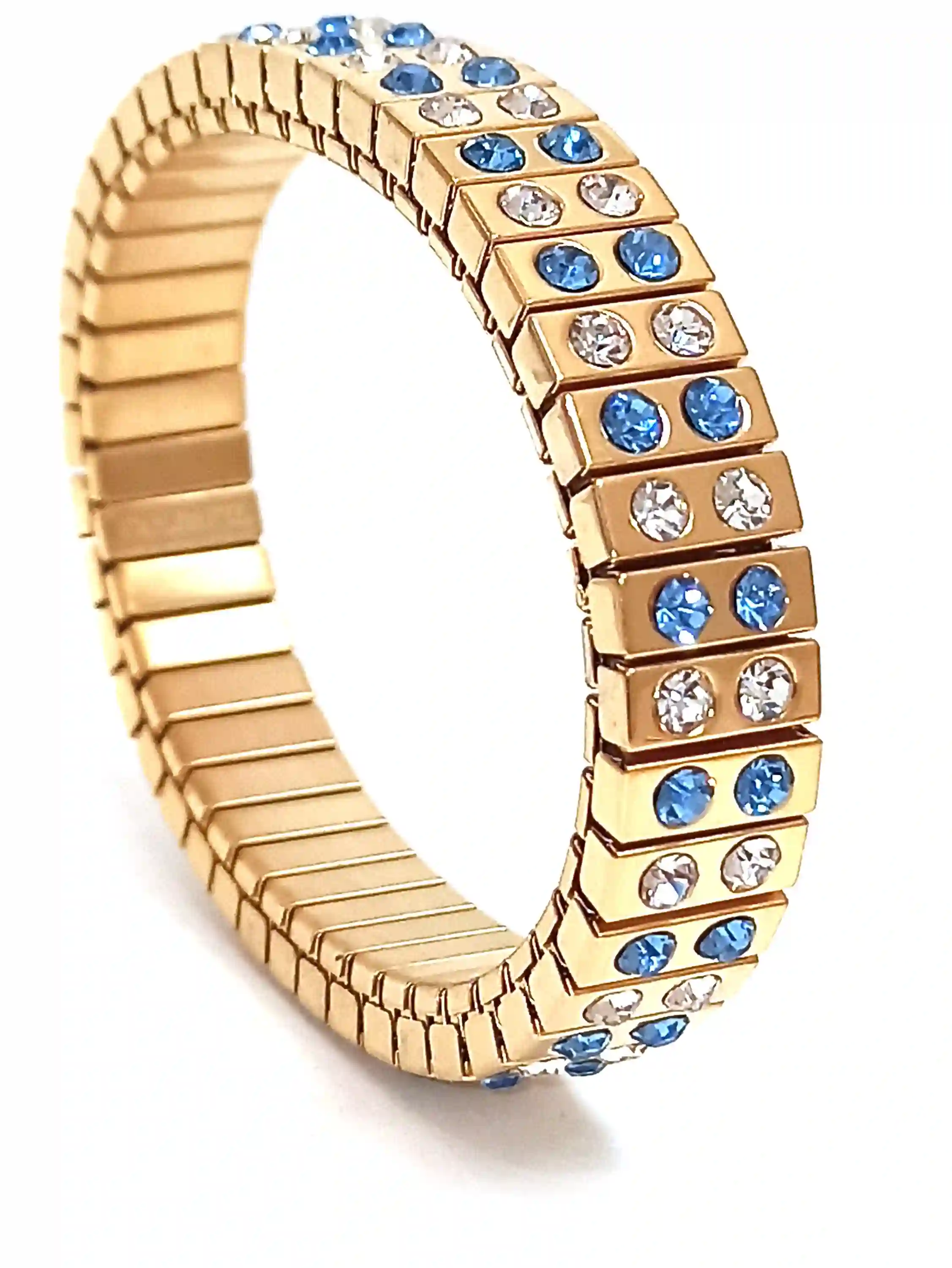 Blue TOPAZ Bracelet, Handmade, ARTISAN Jewelry, November Birthstone, 24K Gold, Bracelet, Minimalist, Blue Gemstone Bracelet, Gift for her 