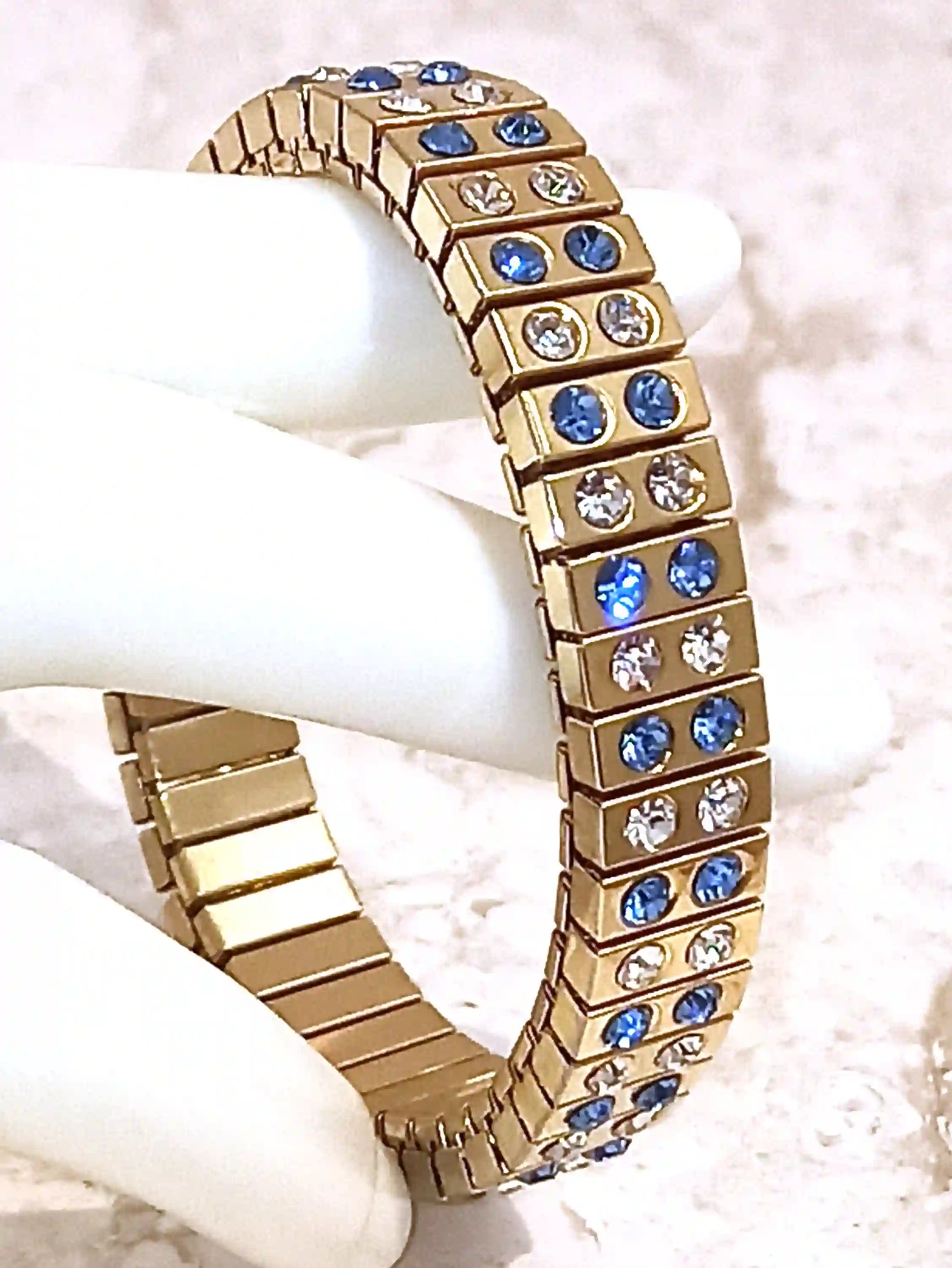 Blue TOPAZ Bracelet, Handmade, ARTISAN Jewelry, November Birthstone, 24K Gold, Bracelet, Minimalist, Blue Gemstone Bracelet, Gift for her 